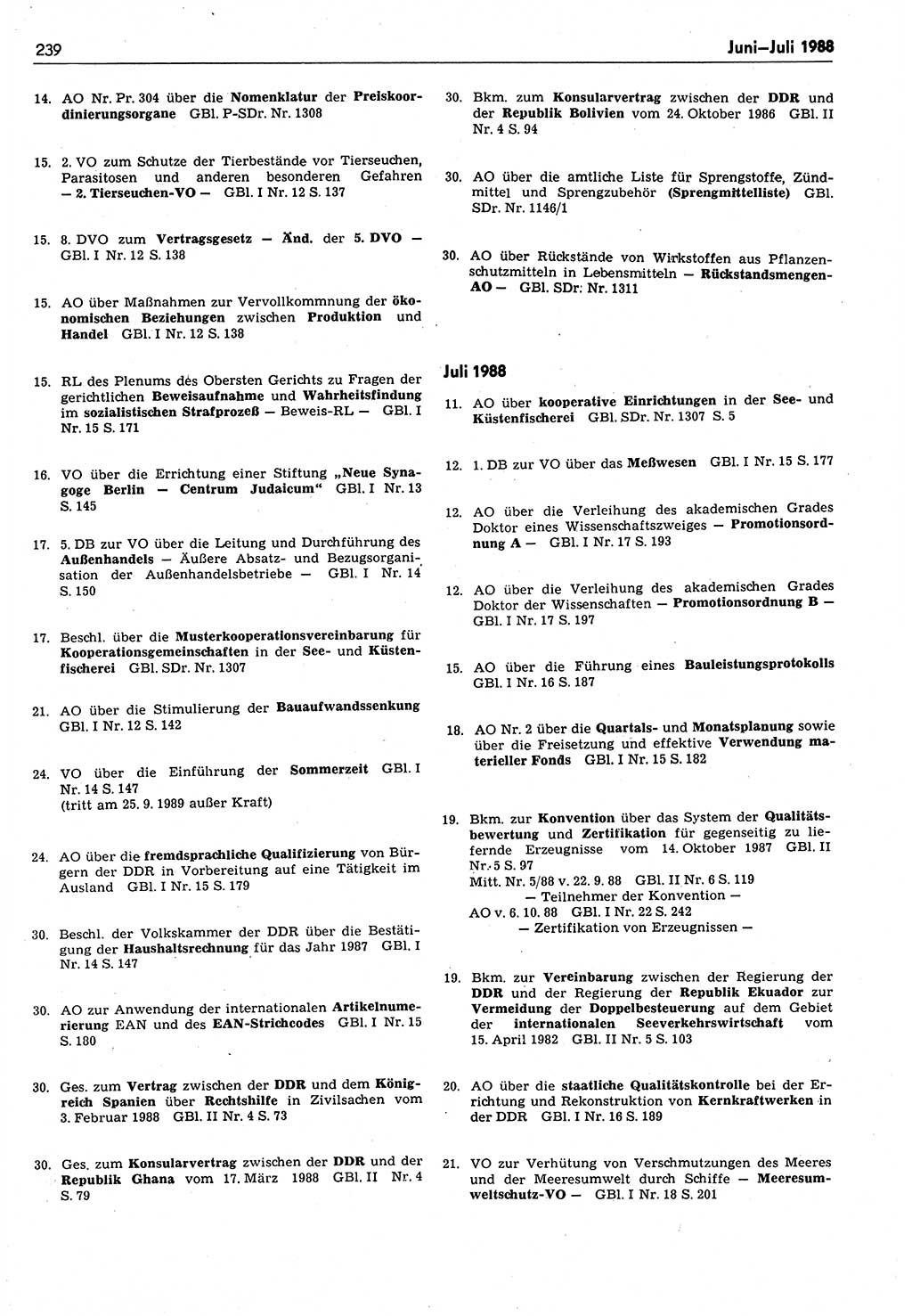 Das geltende Recht der Deutschen Demokratischen Republik (DDR) 1949-1988, Seite 239 (Gelt. R. DDR 1949-1988, S. 239)