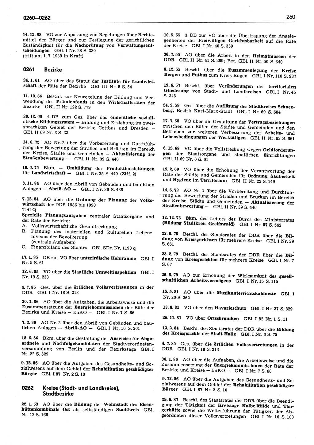 Das geltende Recht der Deutschen Demokratischen Republik (DDR) 1949-1988, Seite 260 (Gelt. R. DDR 1949-1988, S. 260)