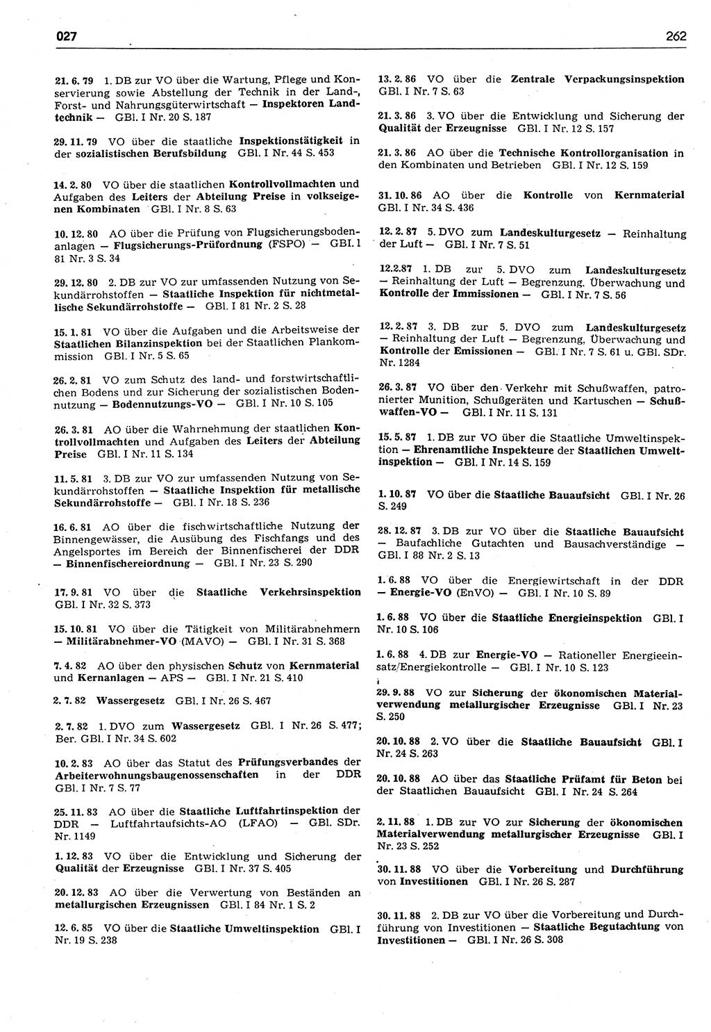 Das geltende Recht der Deutschen Demokratischen Republik (DDR) 1949-1988, Seite 262 (Gelt. R. DDR 1949-1988, S. 262)