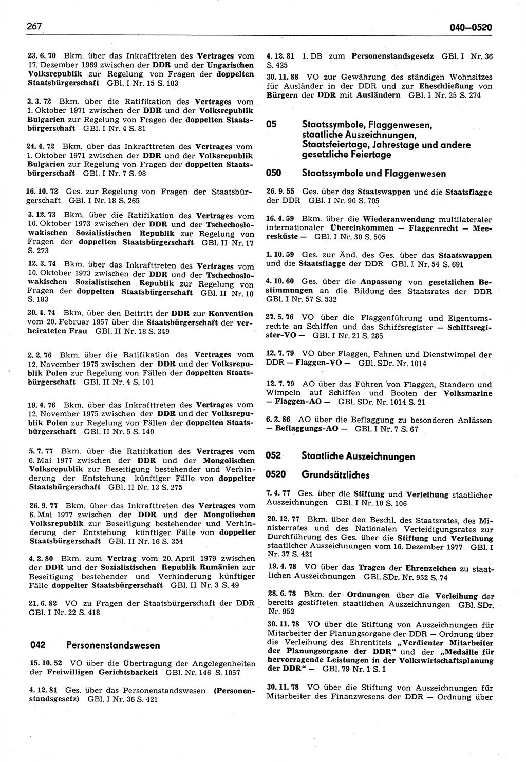 Das geltende Recht der Deutschen Demokratischen Republik (DDR) 1949-1988, Seite 267 (Gelt. R. DDR 1949-1988, S. 267)