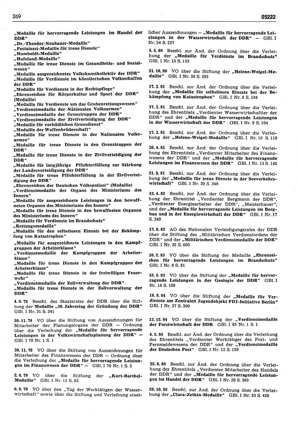 Das geltende Recht der Deutschen Demokratischen Republik (DDR) 1949-1988, Seite 269 (Gelt. R. DDR 1949-1988, S. 269)