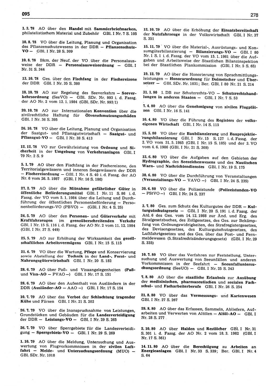 Das geltende Recht der Deutschen Demokratischen Republik (DDR) 1949-1988, Seite 278 (Gelt. R. DDR 1949-1988, S. 278)