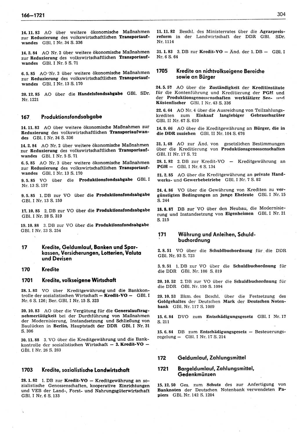 Das geltende Recht der Deutschen Demokratischen Republik (DDR) 1949-1988, Seite 304 (Gelt. R. DDR 1949-1988, S. 304)