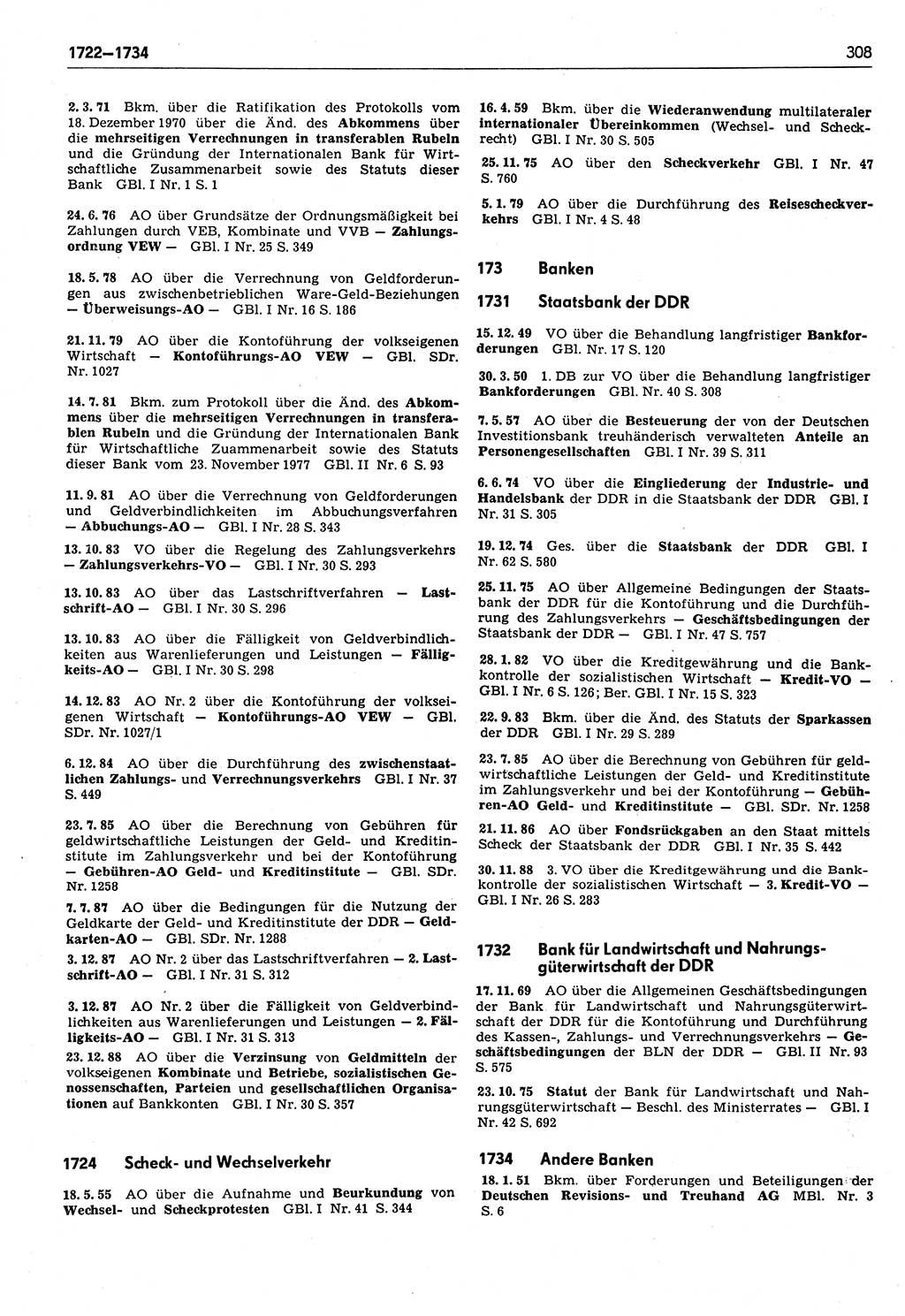 Das geltende Recht der Deutschen Demokratischen Republik (DDR) 1949-1988, Seite 308 (Gelt. R. DDR 1949-1988, S. 308)