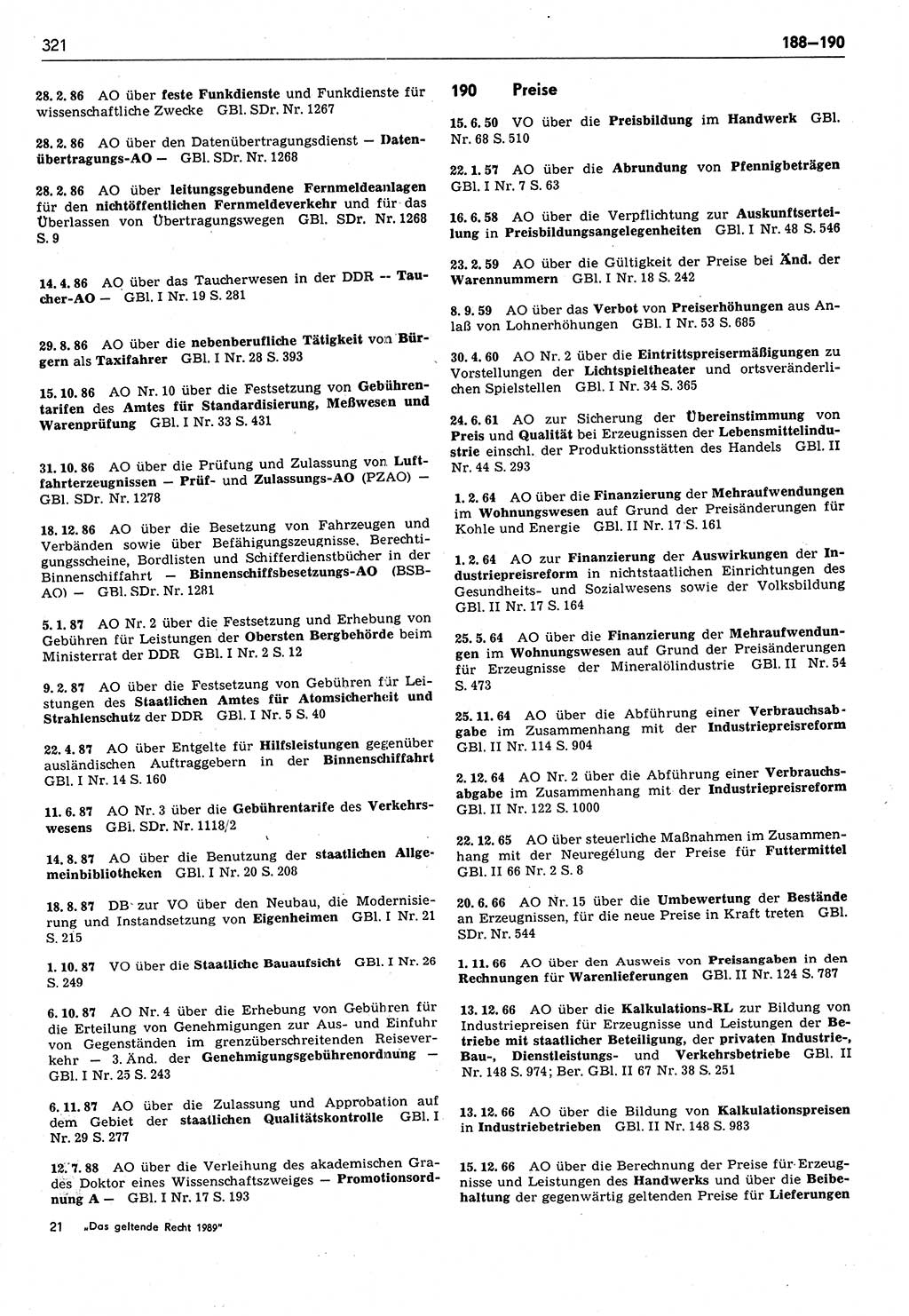 Das geltende Recht der Deutschen Demokratischen Republik (DDR) 1949-1988, Seite 321 (Gelt. R. DDR 1949-1988, S. 321)