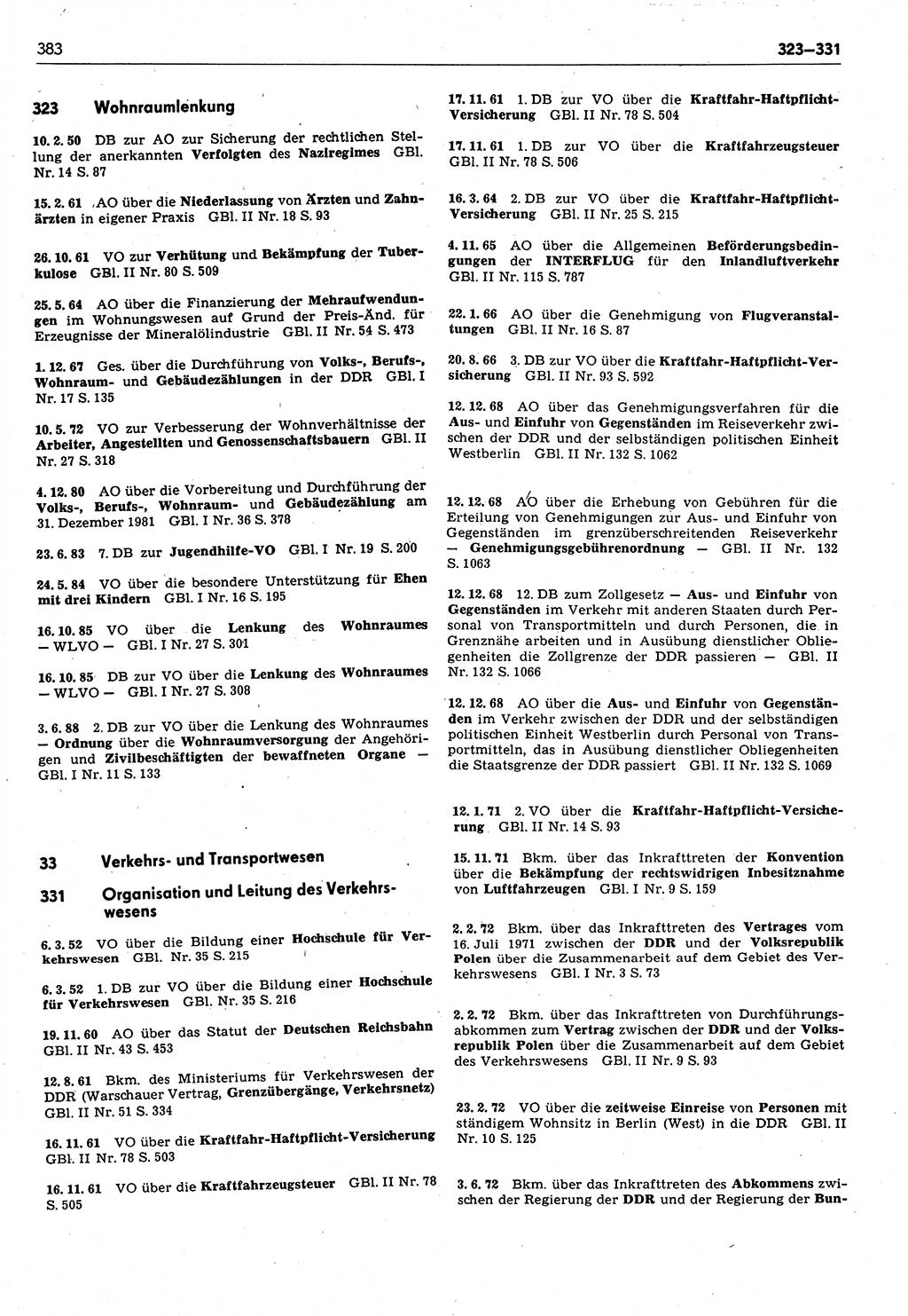 Das geltende Recht der Deutschen Demokratischen Republik (DDR) 1949-1988, Seite 383 (Gelt. R. DDR 1949-1988, S. 383)