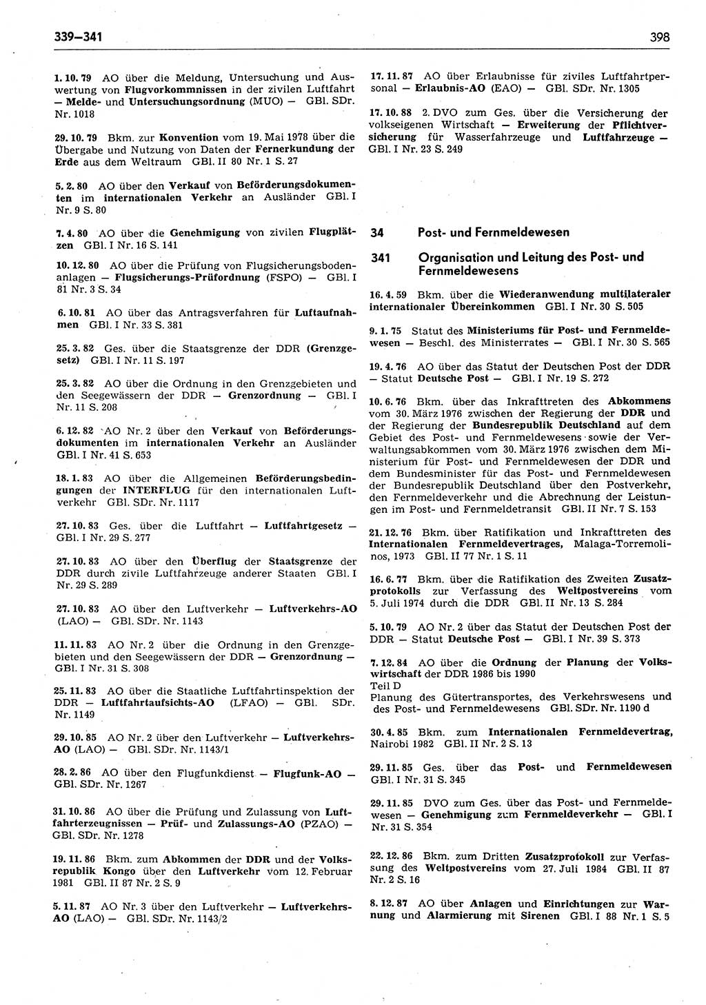 Das geltende Recht der Deutschen Demokratischen Republik (DDR) 1949-1988, Seite 398 (Gelt. R. DDR 1949-1988, S. 398)