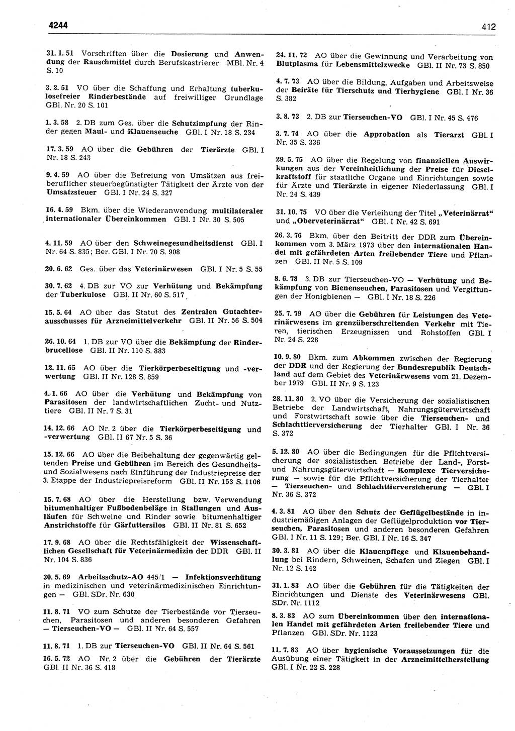 Das geltende Recht der Deutschen Demokratischen Republik (DDR) 1949-1988, Seite 412 (Gelt. R. DDR 1949-1988, S. 412)