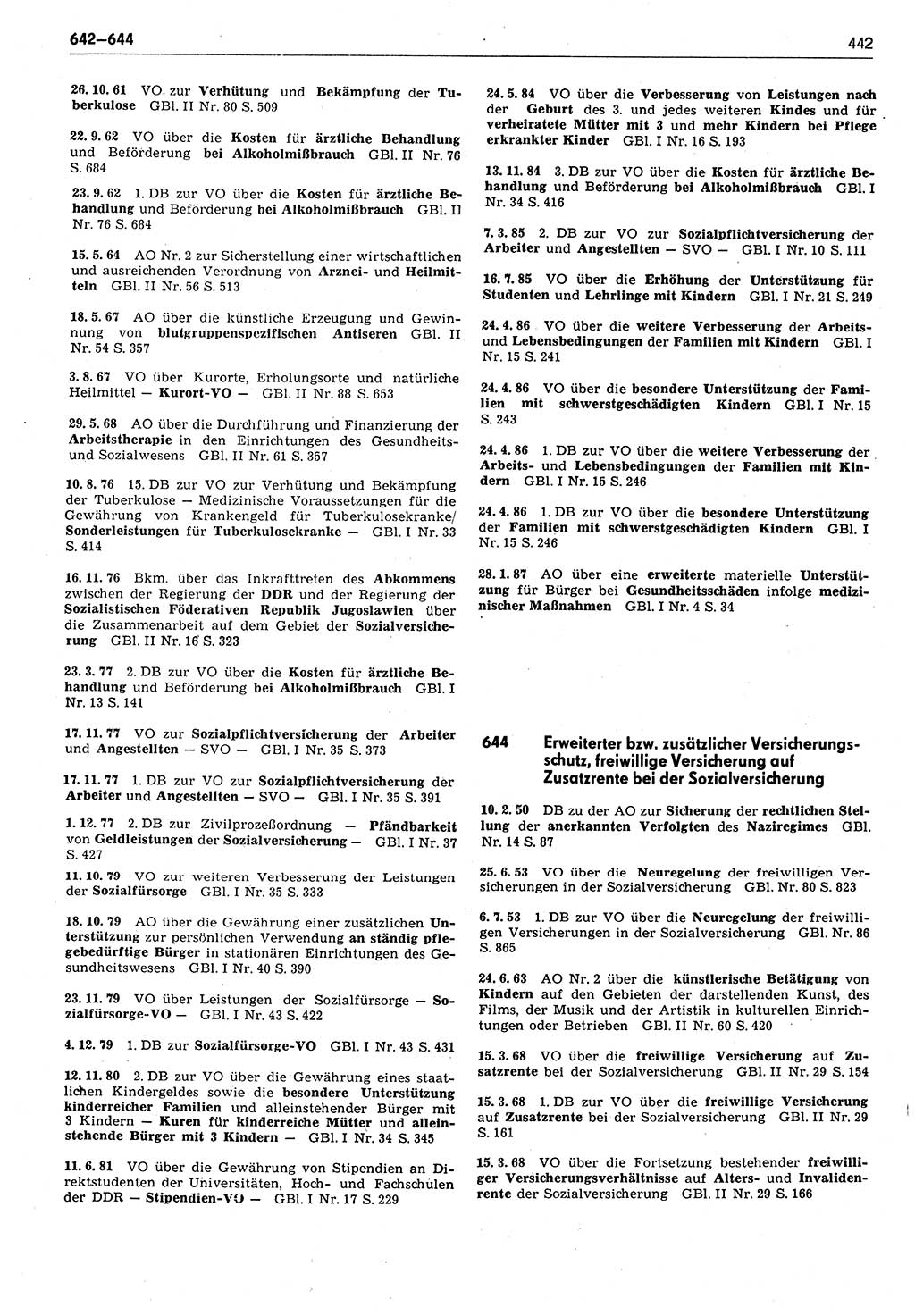 Das geltende Recht der Deutschen Demokratischen Republik (DDR) 1949-1988, Seite 442 (Gelt. R. DDR 1949-1988, S. 442)