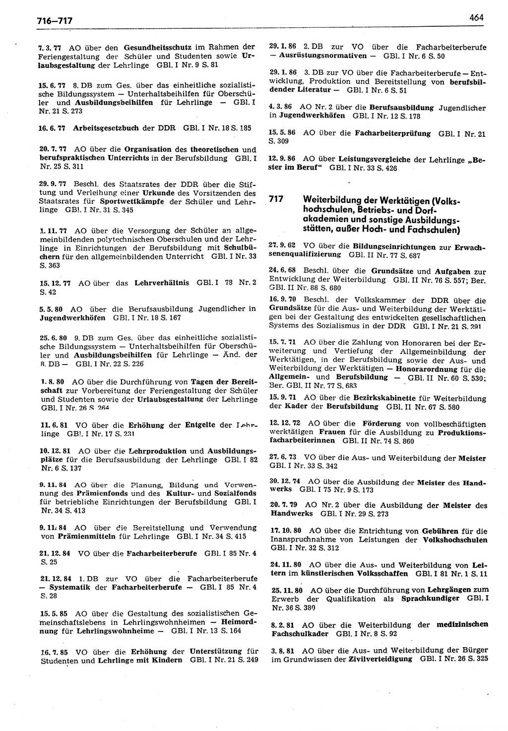Das geltende Recht der Deutschen Demokratischen Republik (DDR) 1949-1988, Seite 464 (Gelt. R. DDR 1949-1988, S. 464)