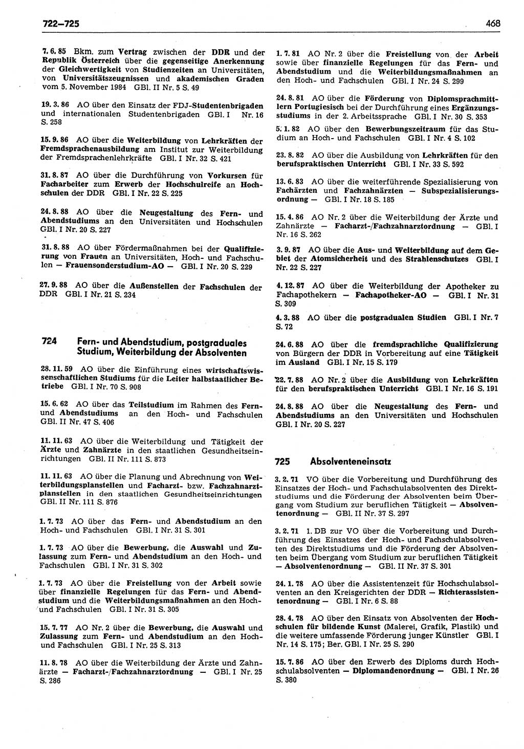 Das geltende Recht der Deutschen Demokratischen Republik (DDR) 1949-1988, Seite 468 (Gelt. R. DDR 1949-1988, S. 468)