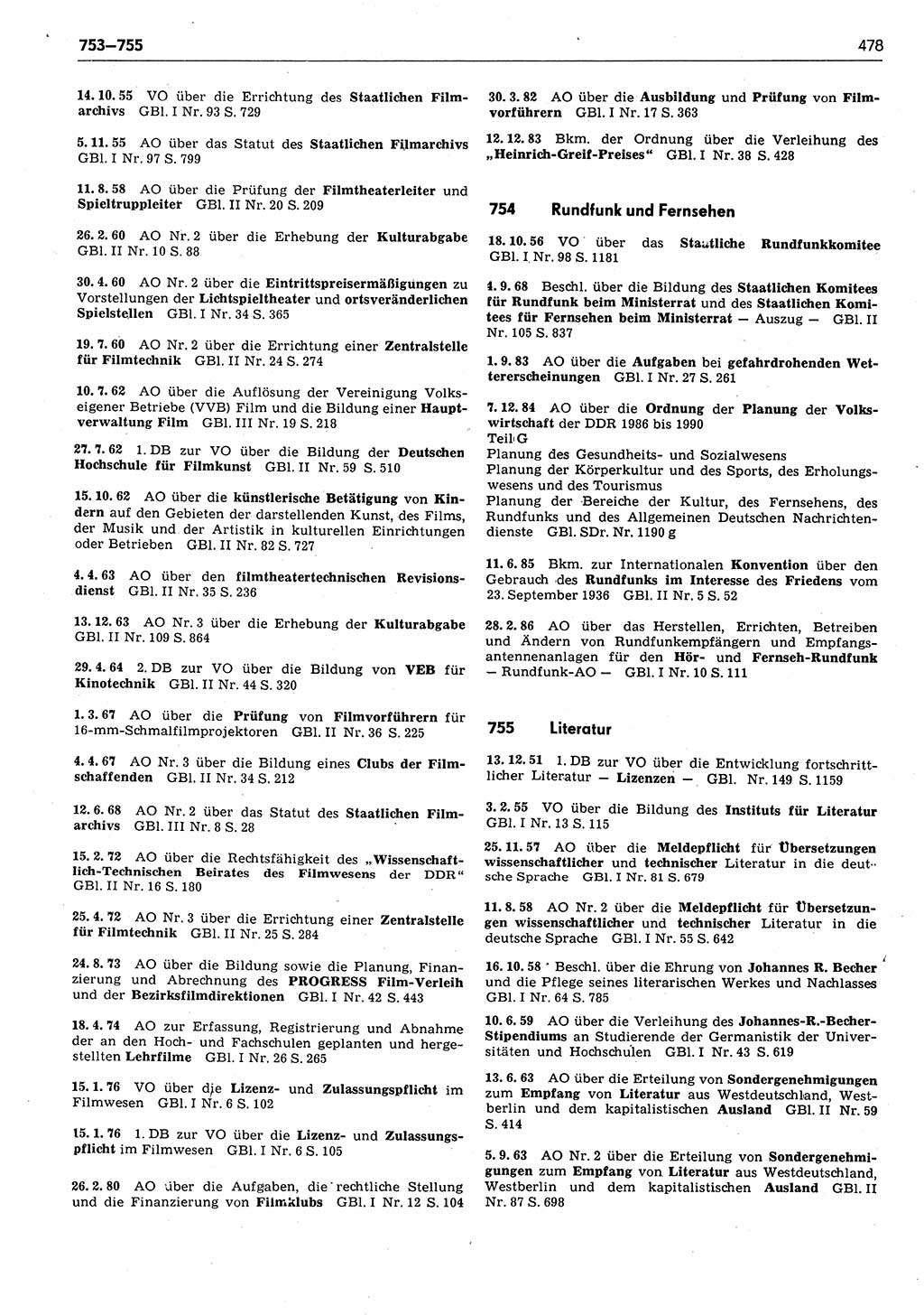 Das geltende Recht der Deutschen Demokratischen Republik (DDR) 1949-1988, Seite 478 (Gelt. R. DDR 1949-1988, S. 478)