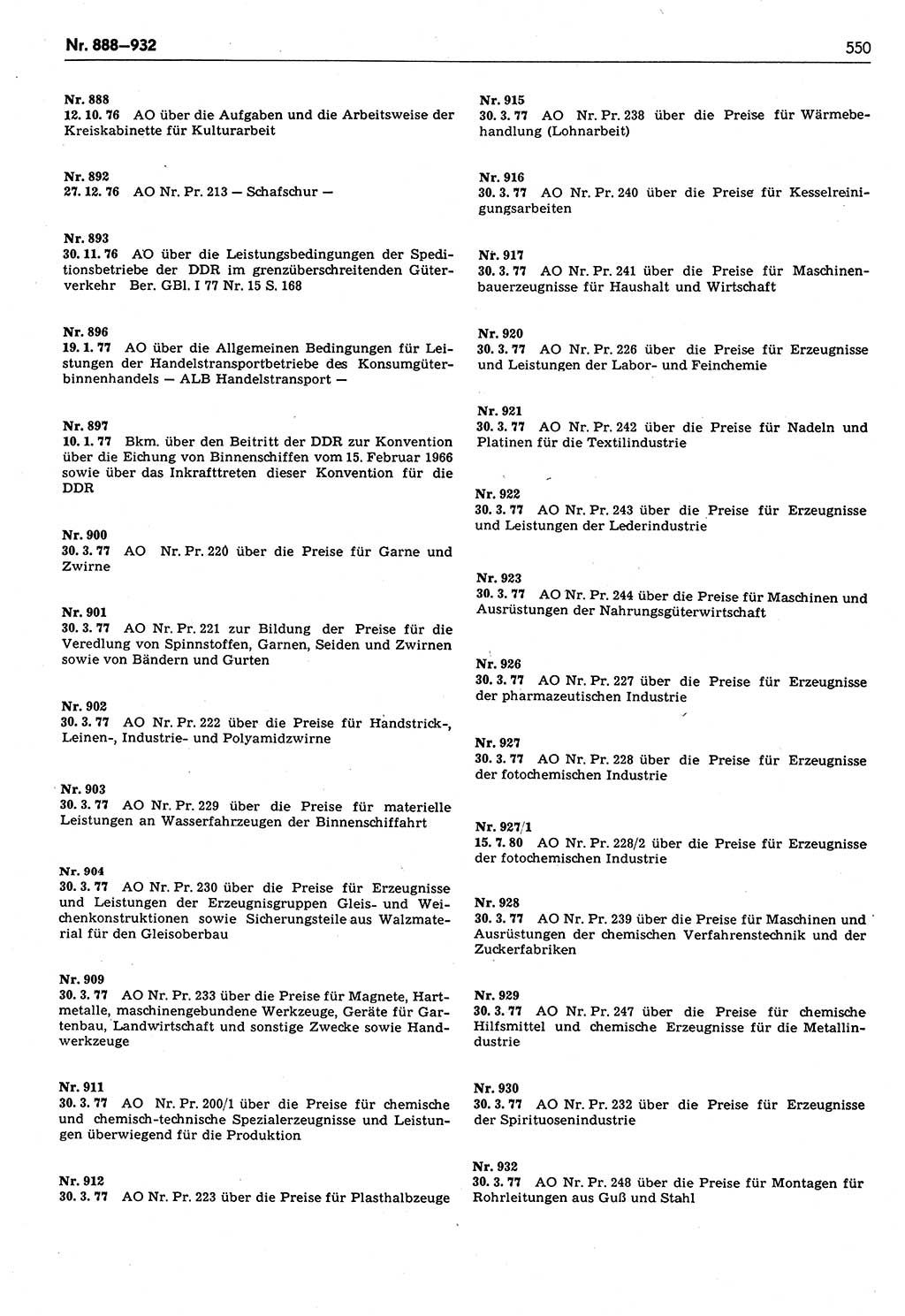 Das geltende Recht der Deutschen Demokratischen Republik (DDR) 1949-1988, Seite 550 (Gelt. R. DDR 1949-1988, S. 550)