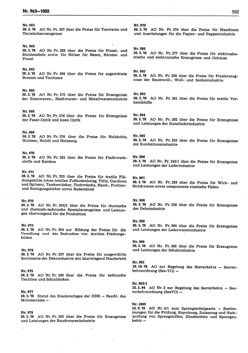 Das geltende Recht der Deutschen Demokratischen Republik (DDR) 1949-1988, Seite 552 (Gelt. R. DDR 1949-1988, S. 552)