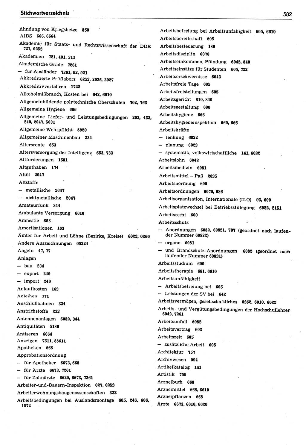 Das geltende Recht der Deutschen Demokratischen Republik (DDR) 1949-1988, Seite 582 (Gelt. R. DDR 1949-1988, S. 582)