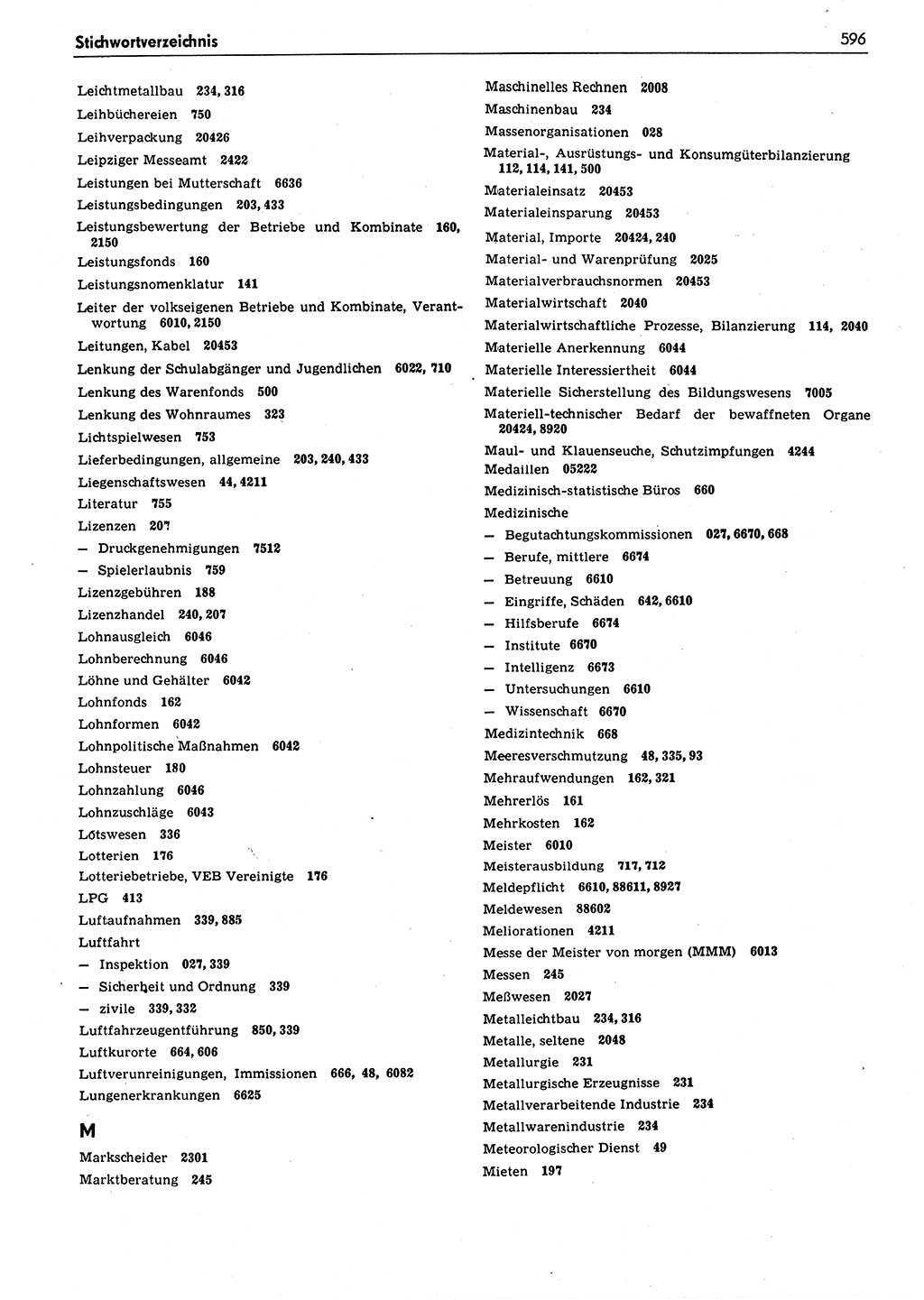 Das geltende Recht der Deutschen Demokratischen Republik (DDR) 1949-1988, Seite 596 (Gelt. R. DDR 1949-1988, S. 596)