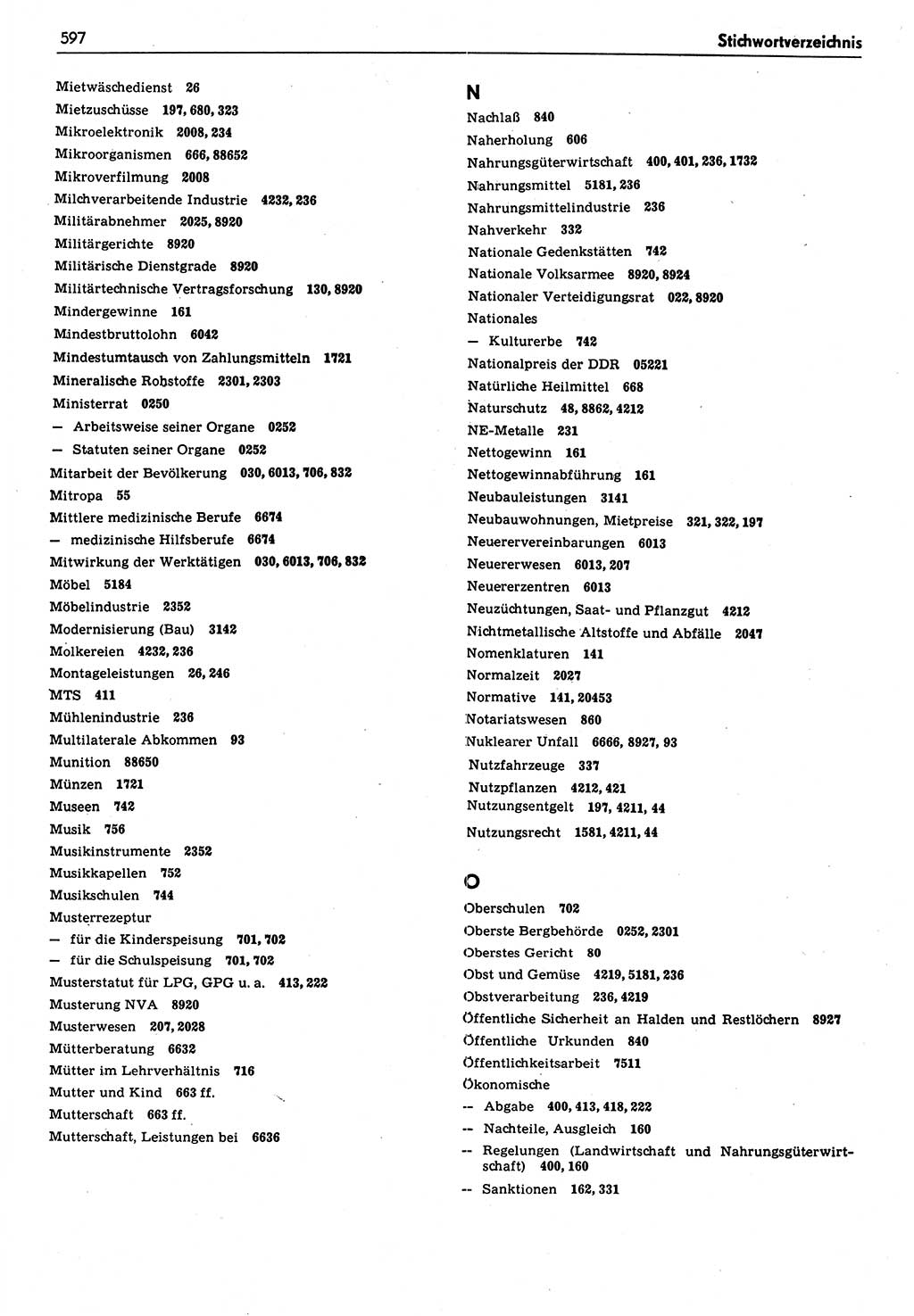 Das geltende Recht der Deutschen Demokratischen Republik (DDR) 1949-1988, Seite 597 (Gelt. R. DDR 1949-1988, S. 597)