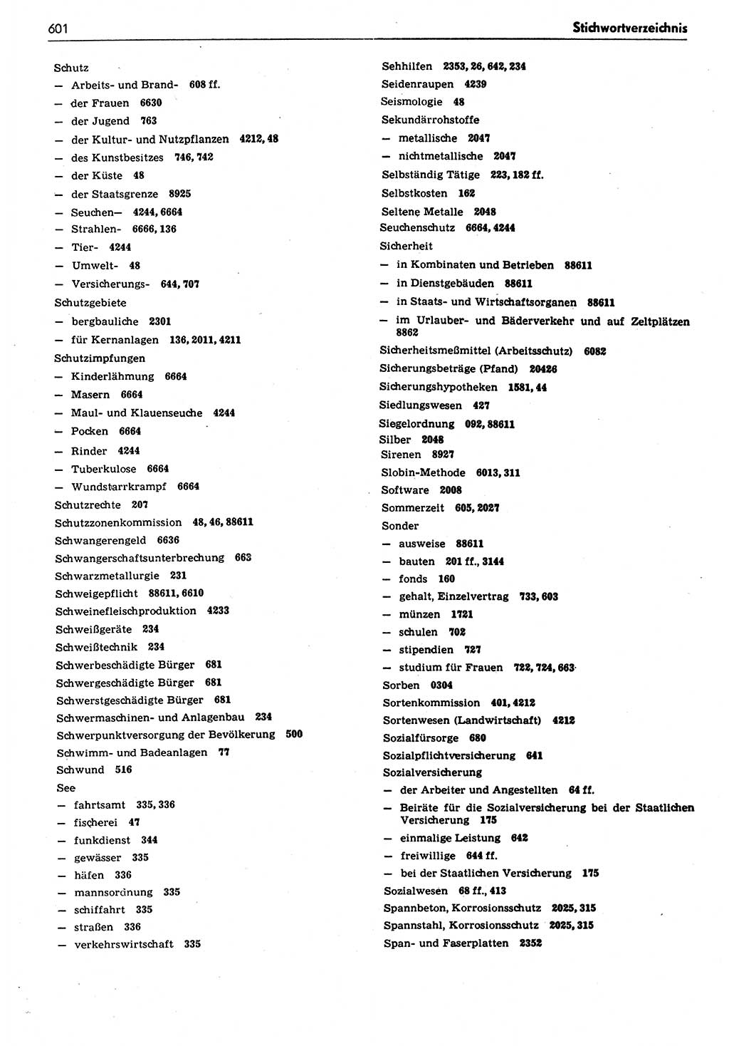 Das geltende Recht der Deutschen Demokratischen Republik (DDR) 1949-1988, Seite 601 (Gelt. R. DDR 1949-1988, S. 601)