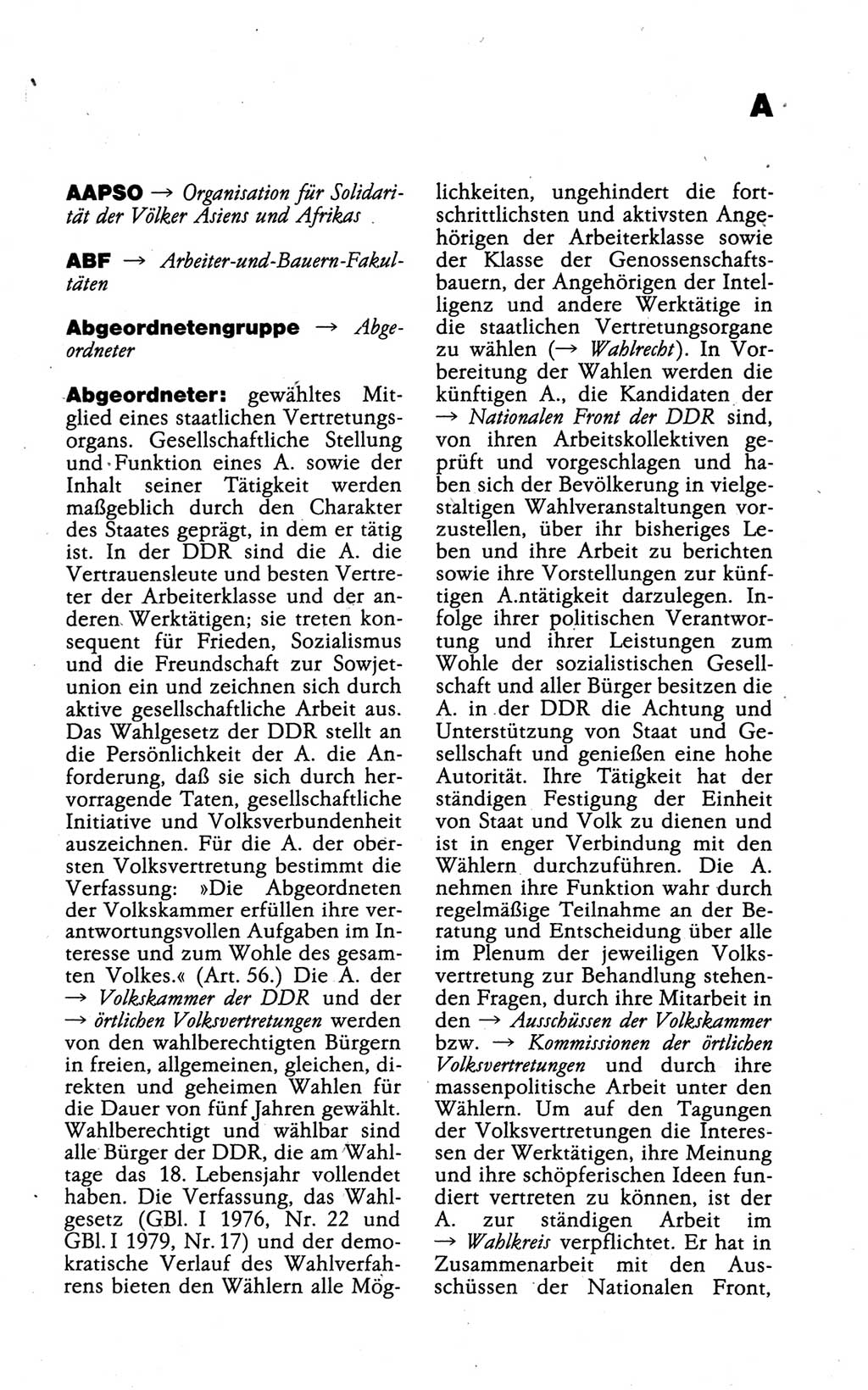 Kleines politisches Wörterbuch [Deutsche Demokratische Republik (DDR)] 1988, Seite 11 (Kl. pol. Wb. DDR 1988, S. 11)