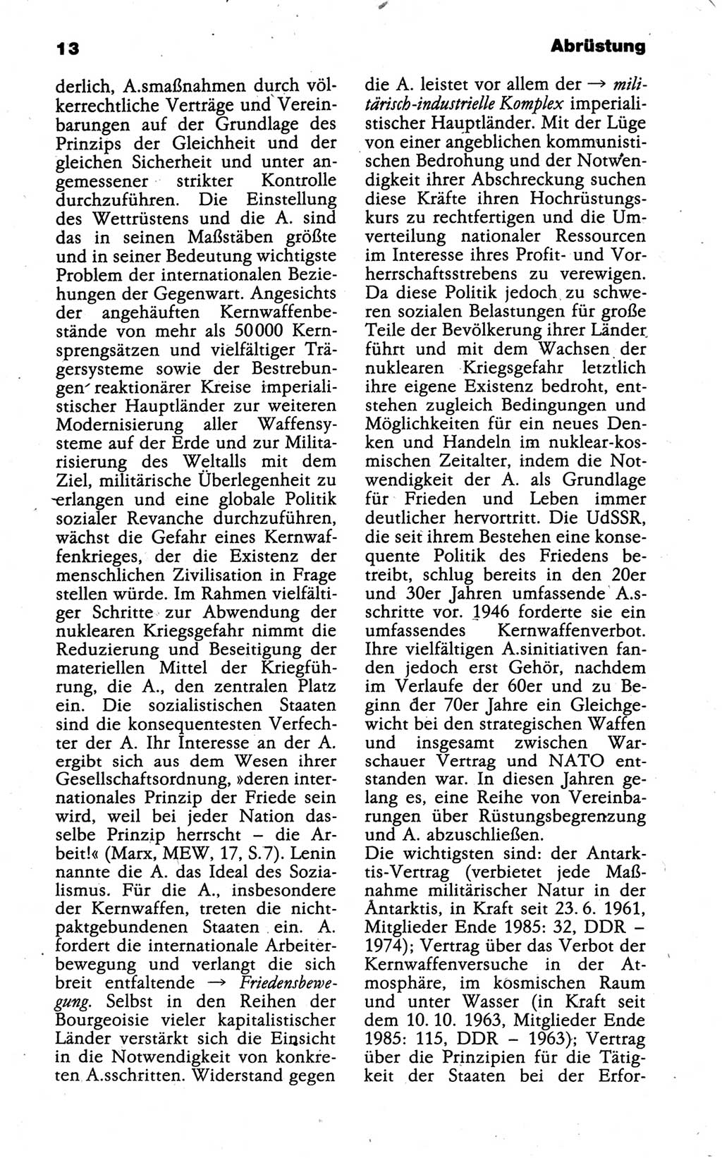 Kleines politisches Wörterbuch [Deutsche Demokratische Republik (DDR)] 1988, Seite 13 (Kl. pol. Wb. DDR 1988, S. 13)