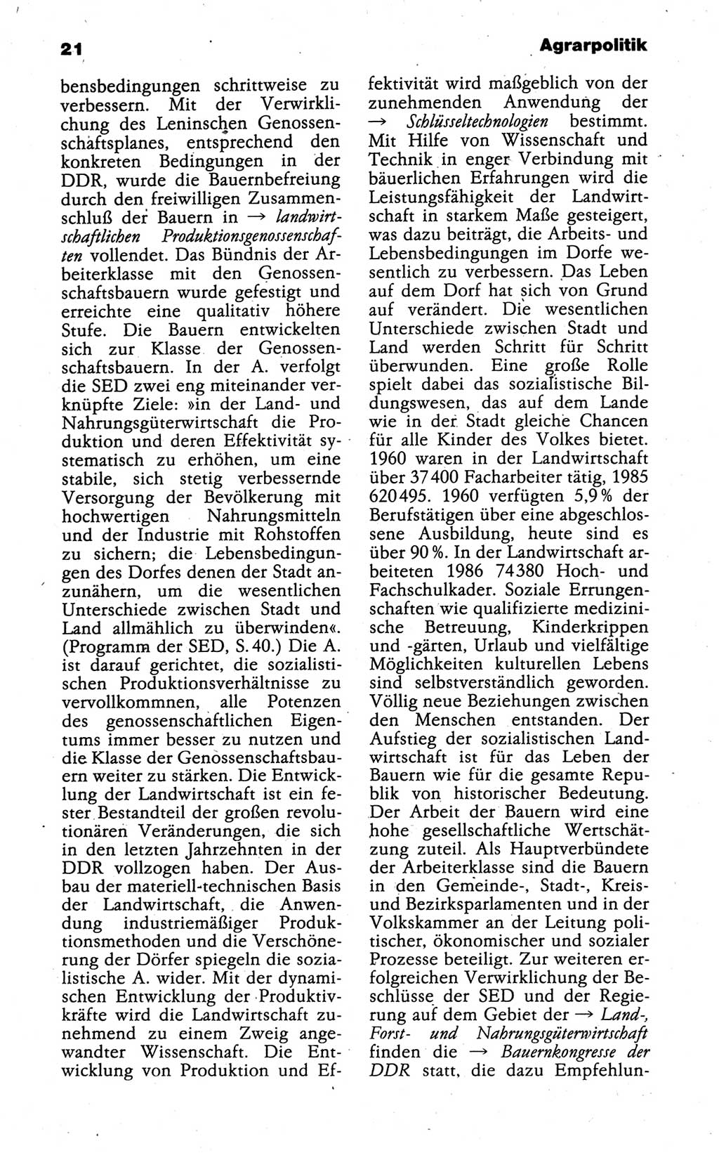 Kleines politisches Wörterbuch [Deutsche Demokratische Republik (DDR)] 1988, Seite 21 (Kl. pol. Wb. DDR 1988, S. 21)