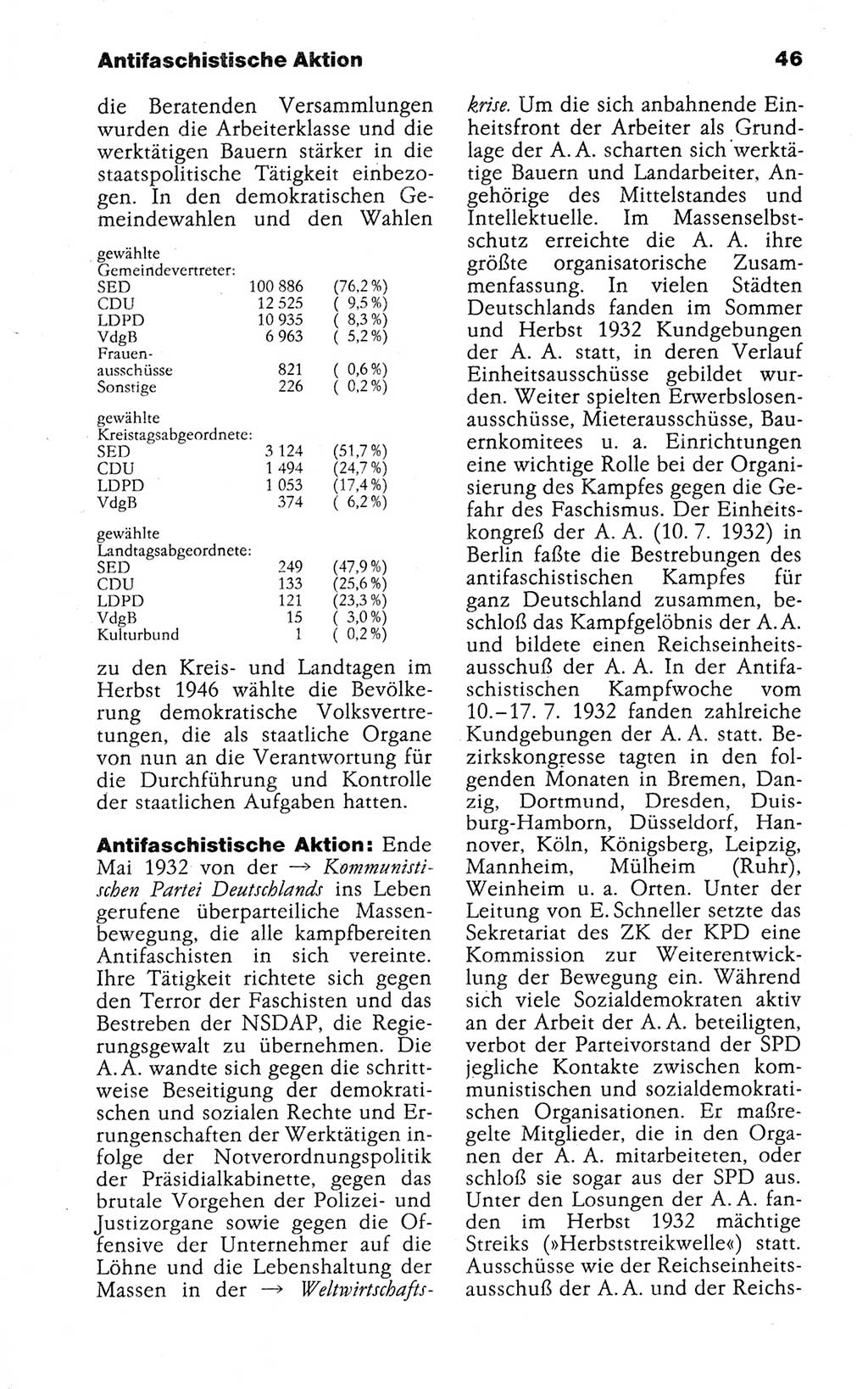 Kleines politisches Wörterbuch [Deutsche Demokratische Republik (DDR)] 1988, Seite 46 (Kl. pol. Wb. DDR 1988, S. 46)