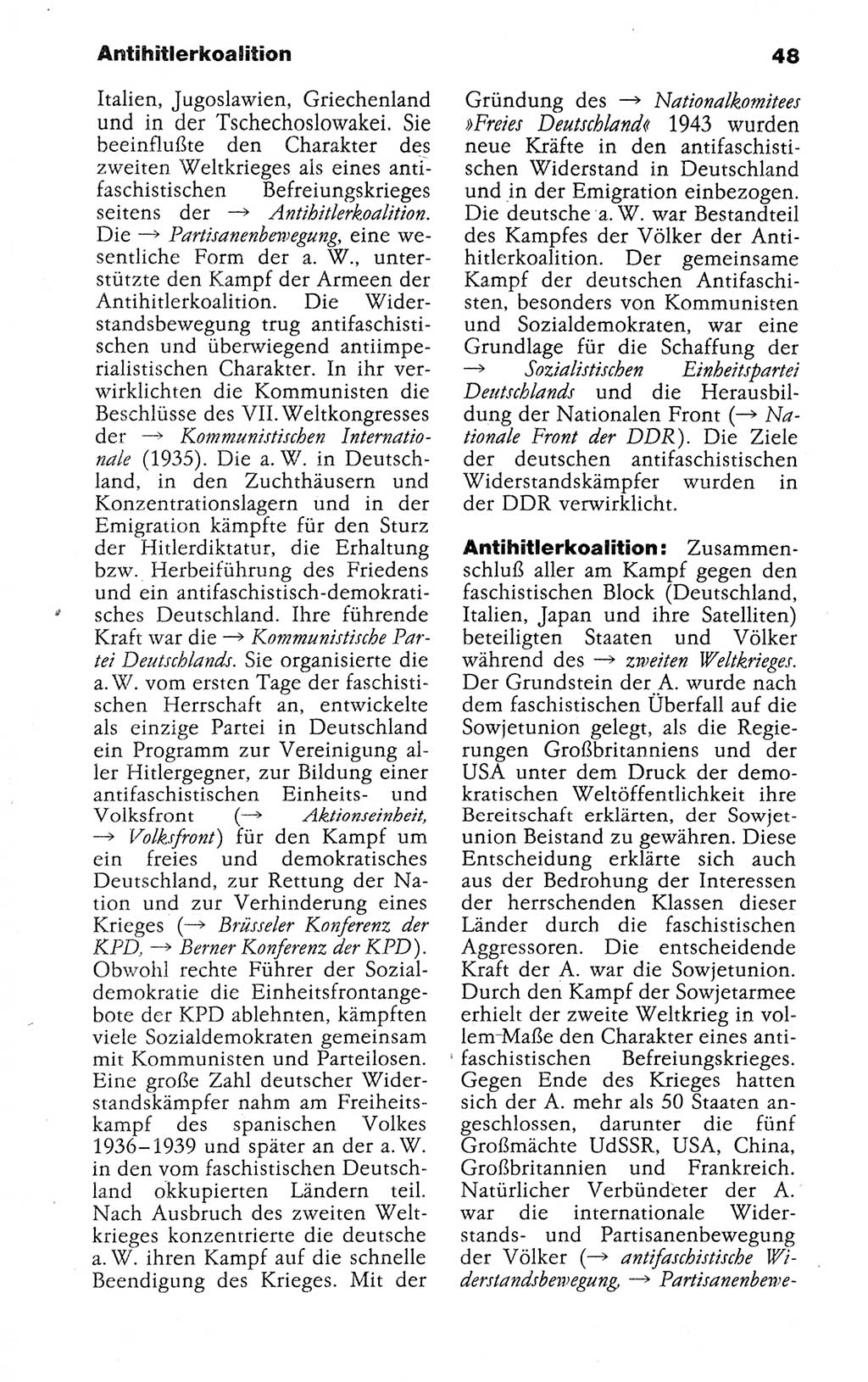 Kleines politisches Wörterbuch [Deutsche Demokratische Republik (DDR)] 1988, Seite 48 (Kl. pol. Wb. DDR 1988, S. 48)