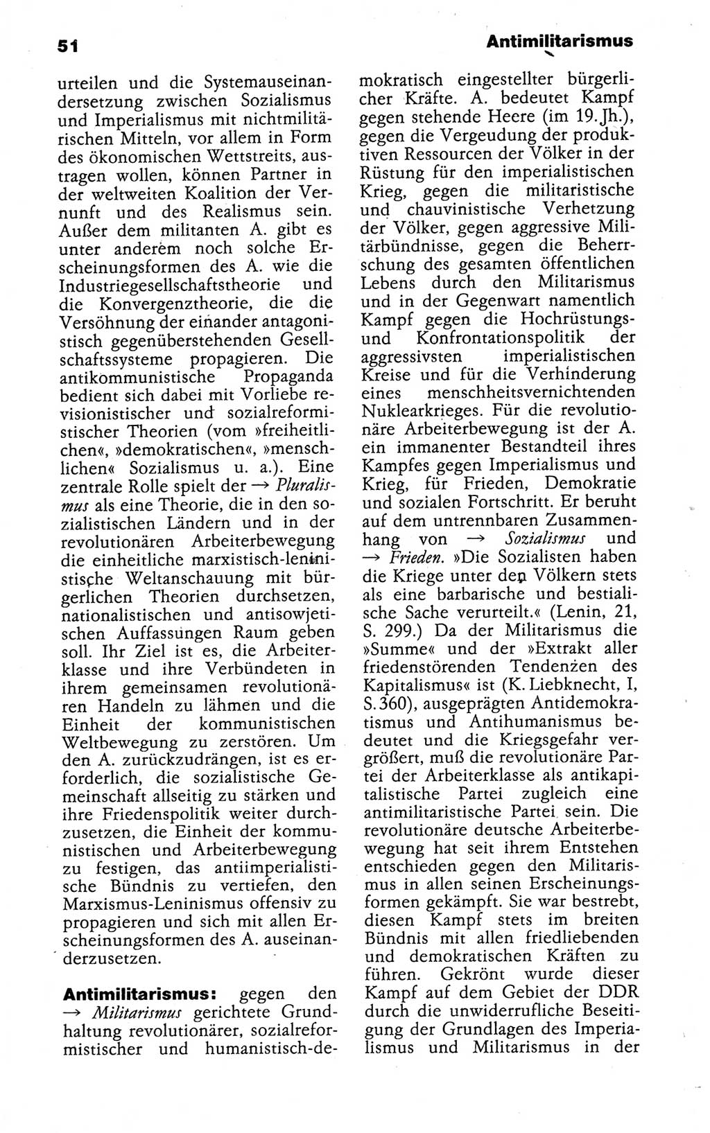 Kleines politisches Wörterbuch [Deutsche Demokratische Republik (DDR)] 1988, Seite 51 (Kl. pol. Wb. DDR 1988, S. 51)