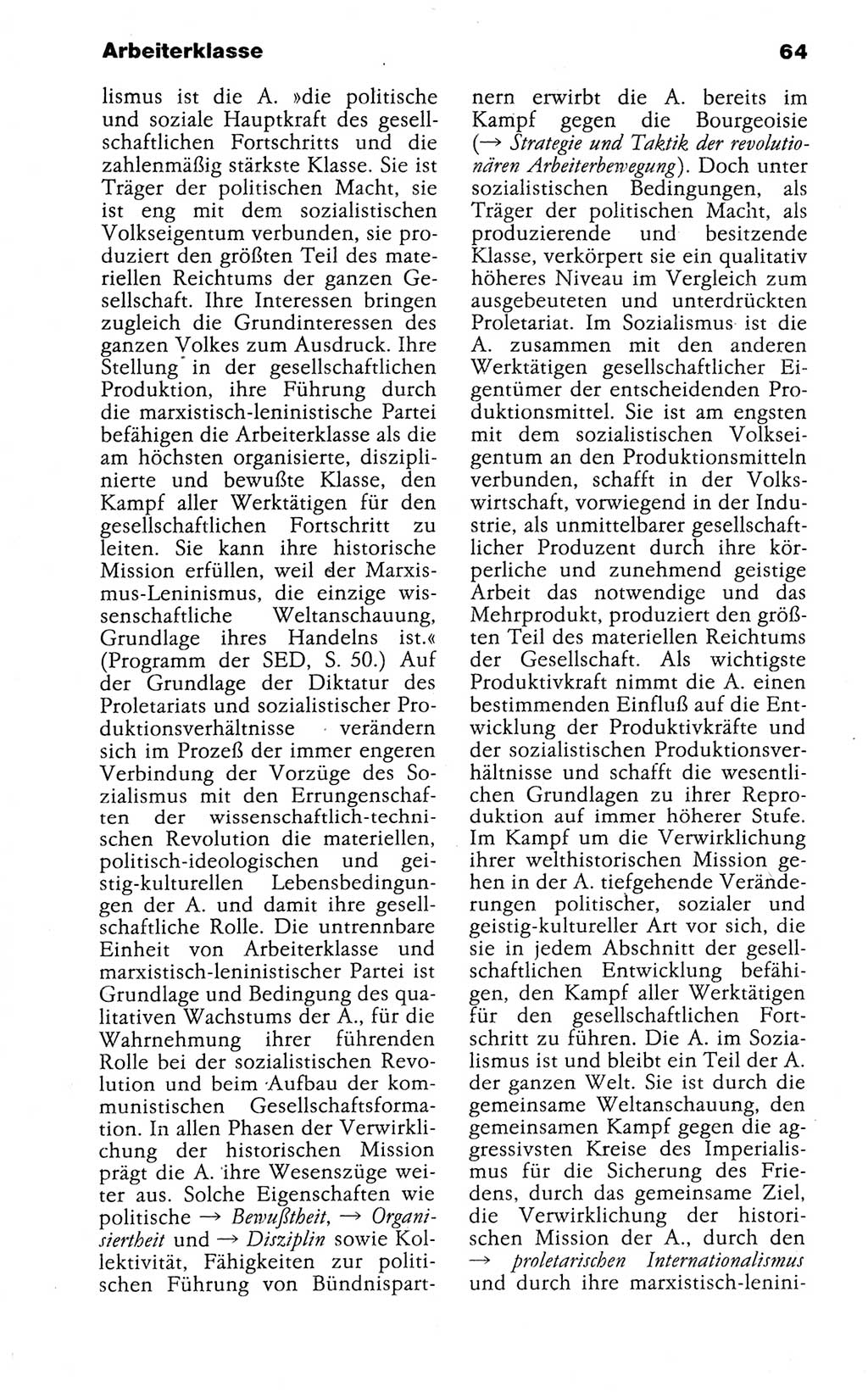 Kleines politisches Wörterbuch [Deutsche Demokratische Republik (DDR)] 1988, Seite 64 (Kl. pol. Wb. DDR 1988, S. 64)