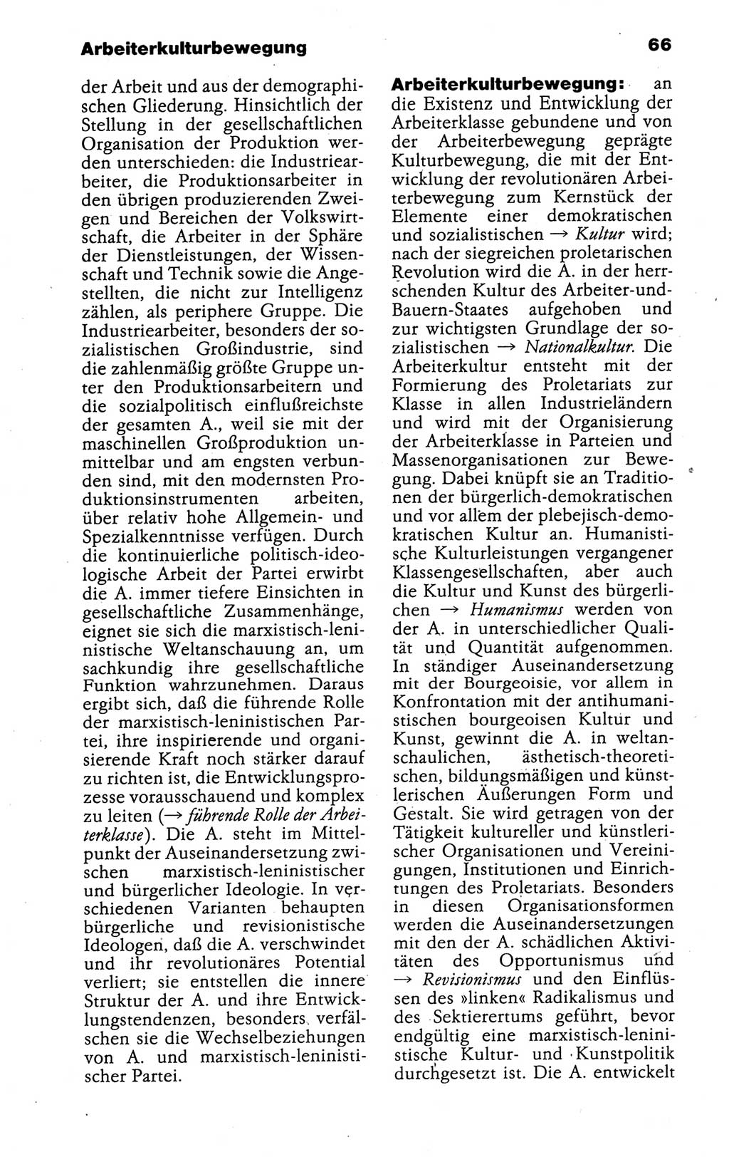 Kleines politisches Wörterbuch [Deutsche Demokratische Republik (DDR)] 1988, Seite 66 (Kl. pol. Wb. DDR 1988, S. 66)