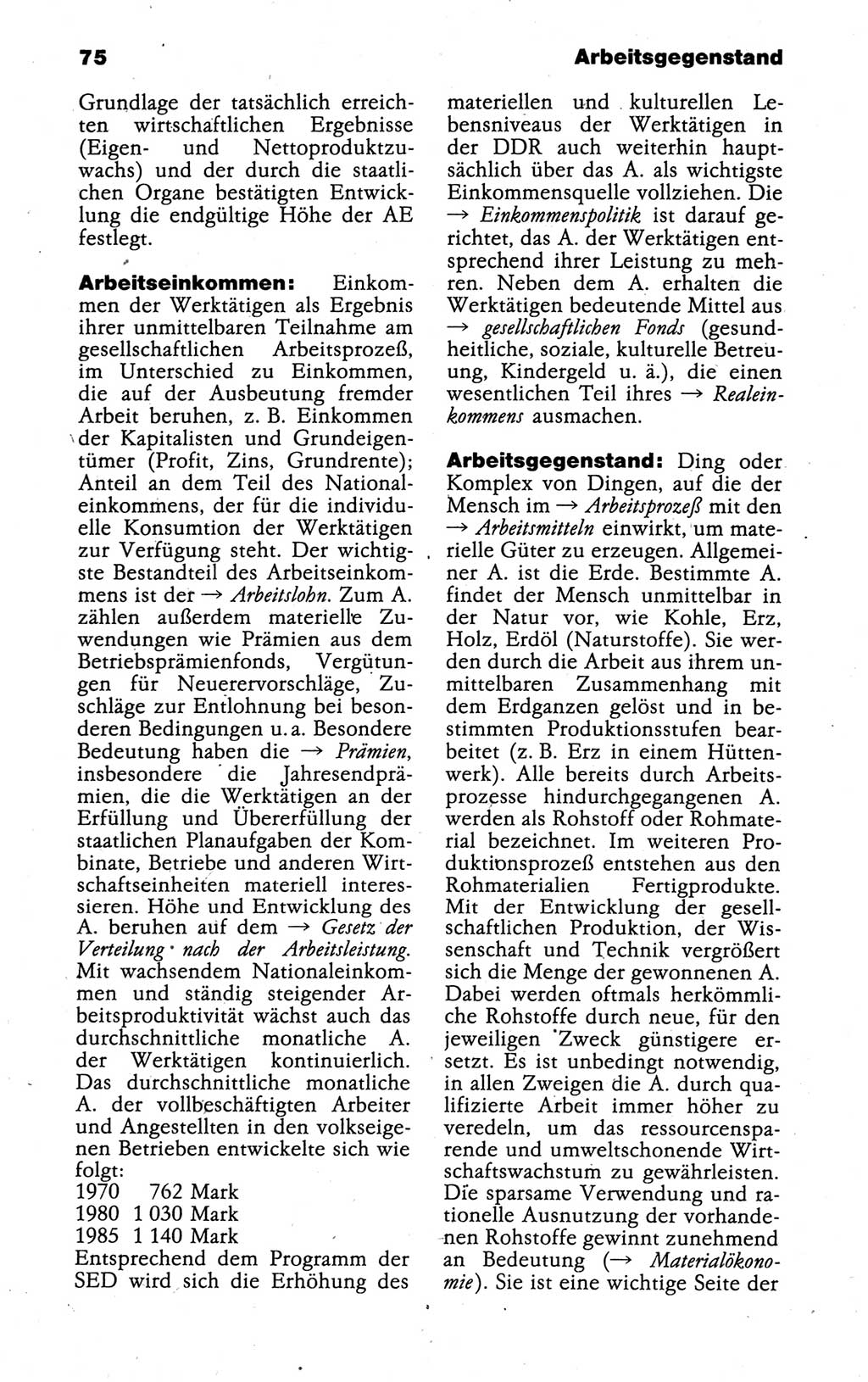 Kleines politisches Wörterbuch [Deutsche Demokratische Republik (DDR)] 1988, Seite 75 (Kl. pol. Wb. DDR 1988, S. 75)