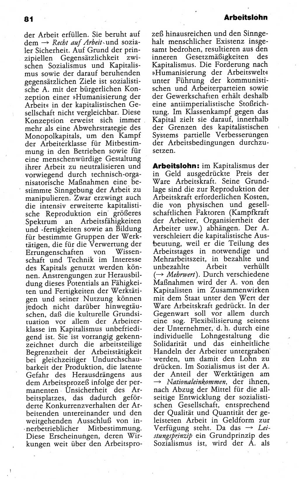 Kleines politisches Wörterbuch [Deutsche Demokratische Republik (DDR)] 1988, Seite 81 (Kl. pol. Wb. DDR 1988, S. 81)