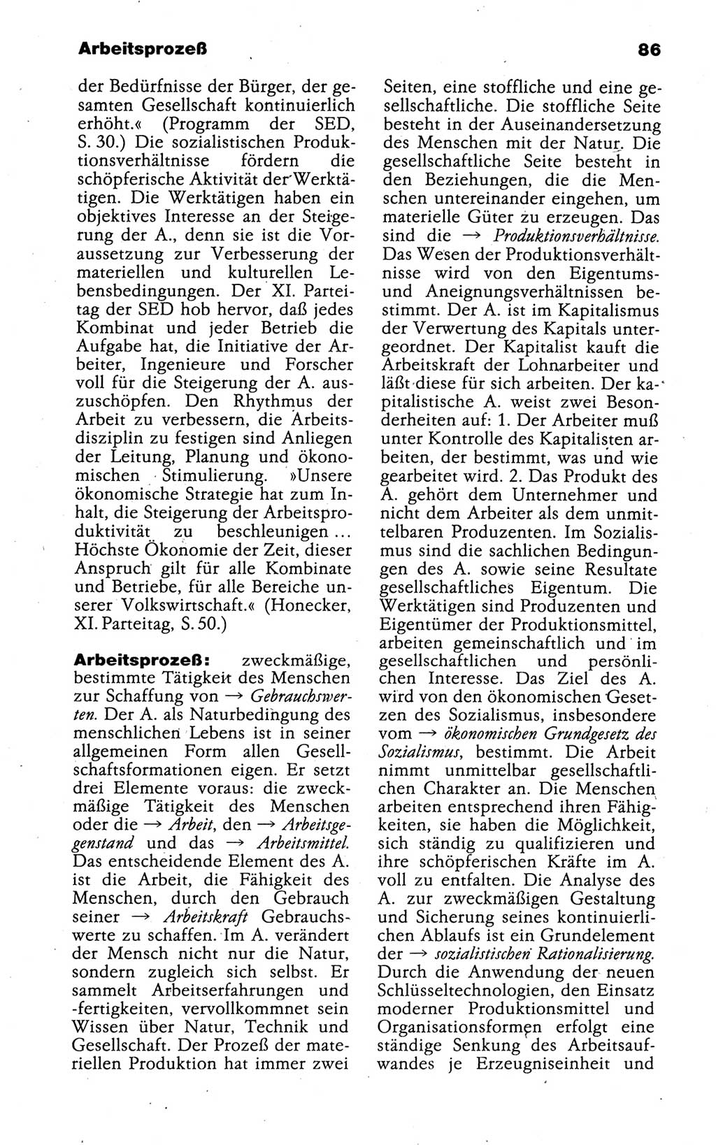 Kleines politisches Wörterbuch [Deutsche Demokratische Republik (DDR)] 1988, Seite 86 (Kl. pol. Wb. DDR 1988, S. 86)