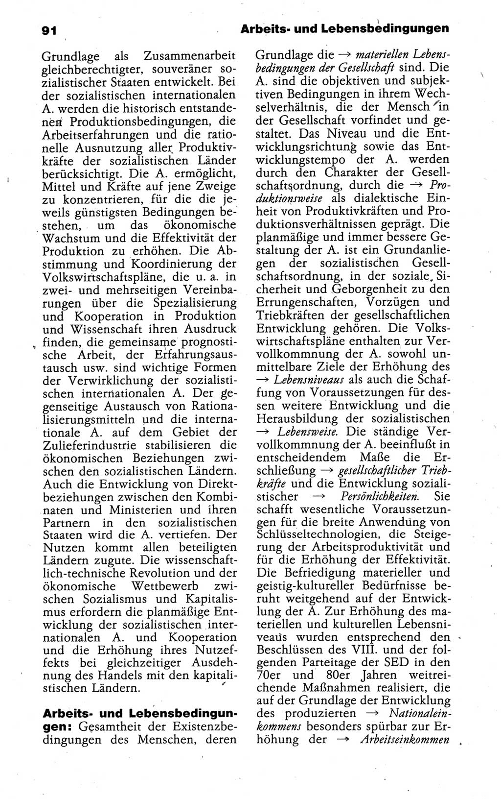 Kleines politisches Wörterbuch [Deutsche Demokratische Republik (DDR)] 1988, Seite 91 (Kl. pol. Wb. DDR 1988, S. 91)