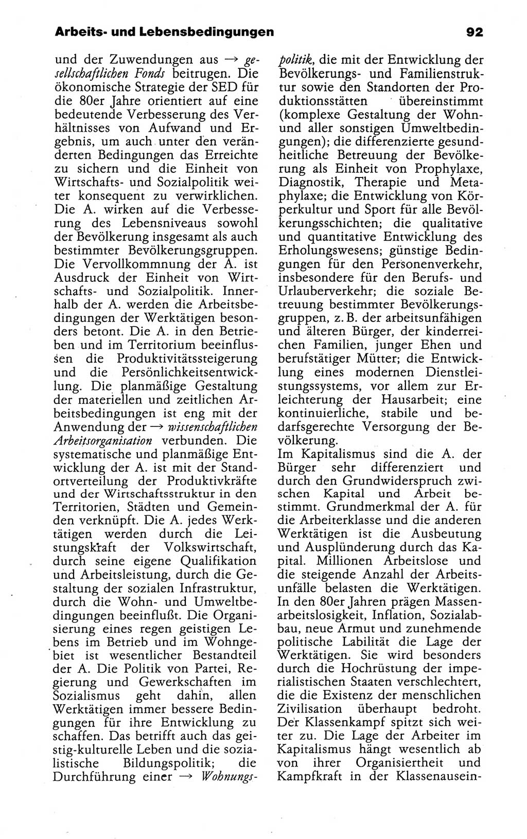 Kleines politisches Wörterbuch [Deutsche Demokratische Republik (DDR)] 1988, Seite 92 (Kl. pol. Wb. DDR 1988, S. 92)
