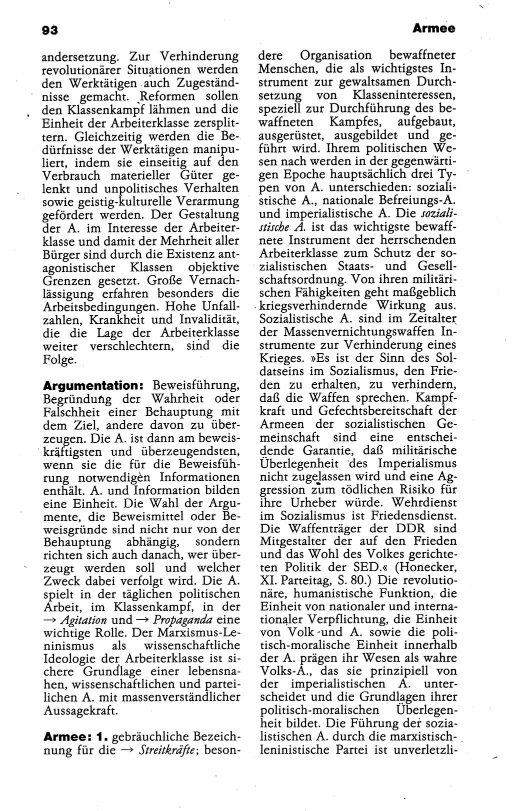 Kleines politisches Wörterbuch [Deutsche Demokratische Republik (DDR)] 1988, Seite 93 (Kl. pol. Wb. DDR 1988, S. 93)