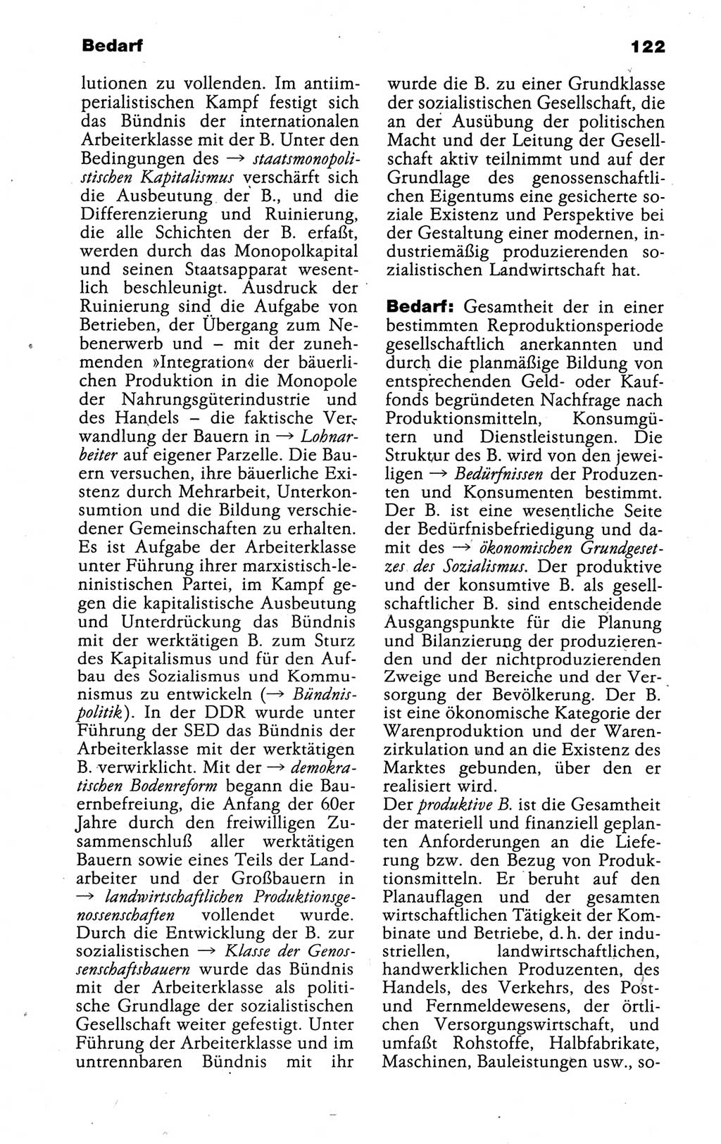 Kleines politisches Wörterbuch [Deutsche Demokratische Republik (DDR)] 1988, Seite 122 (Kl. pol. Wb. DDR 1988, S. 122)