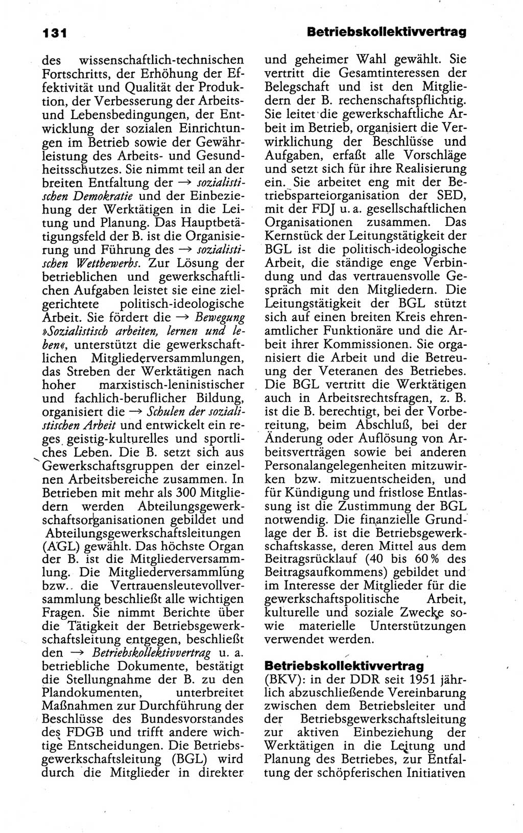 Kleines politisches Wörterbuch [Deutsche Demokratische Republik (DDR)] 1988, Seite 131 (Kl. pol. Wb. DDR 1988, S. 131)