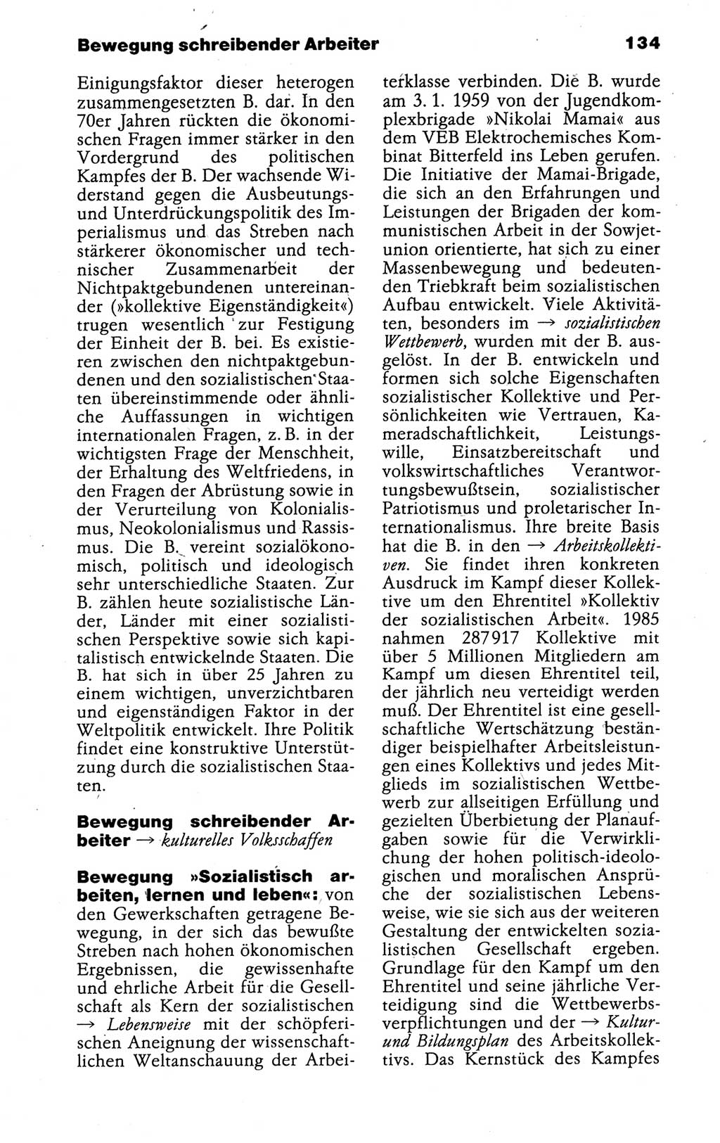 Kleines politisches Wörterbuch [Deutsche Demokratische Republik (DDR)] 1988, Seite 134 (Kl. pol. Wb. DDR 1988, S. 134)