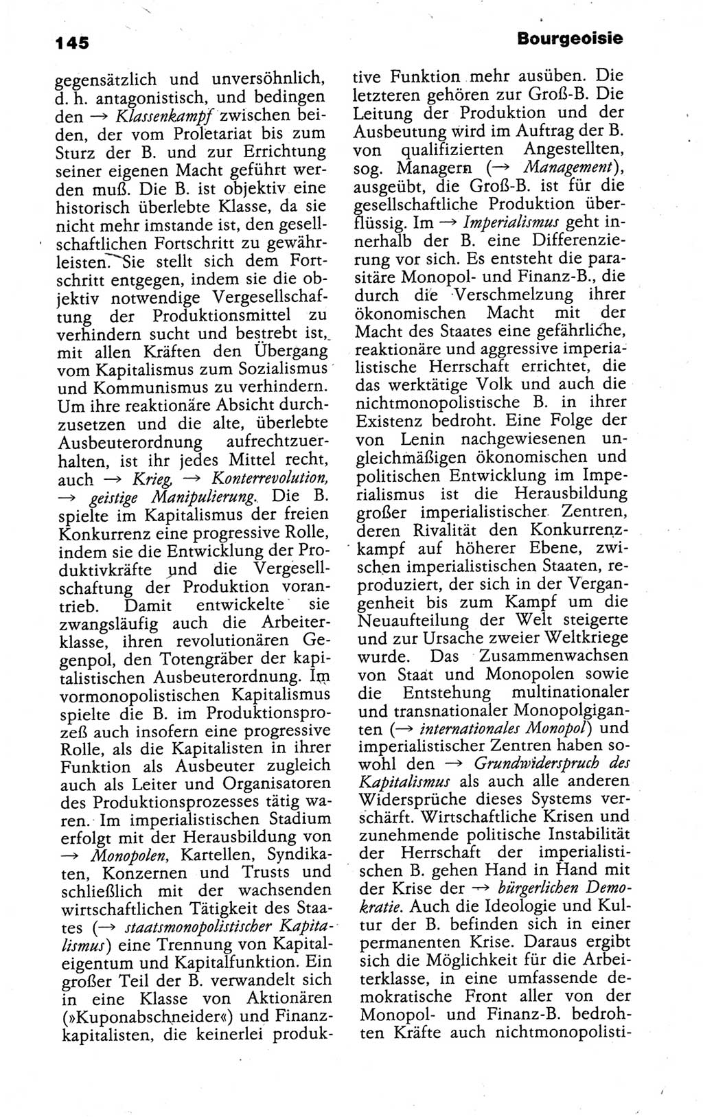 Kleines politisches Wörterbuch [Deutsche Demokratische Republik (DDR)] 1988, Seite 145 (Kl. pol. Wb. DDR 1988, S. 145)