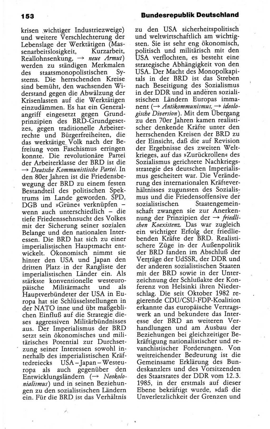 Kleines politisches Wörterbuch [Deutsche Demokratische Republik (DDR)] 1988, Seite 153 (Kl. pol. Wb. DDR 1988, S. 153)