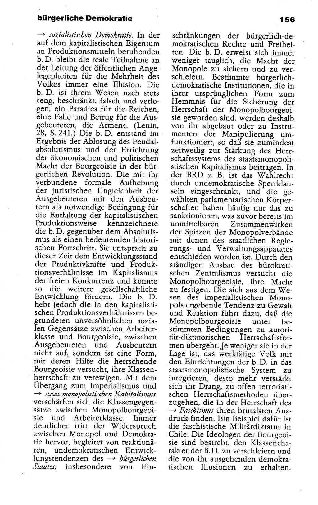 Kleines politisches Wörterbuch [Deutsche Demokratische Republik (DDR)] 1988, Seite 156 (Kl. pol. Wb. DDR 1988, S. 156)
