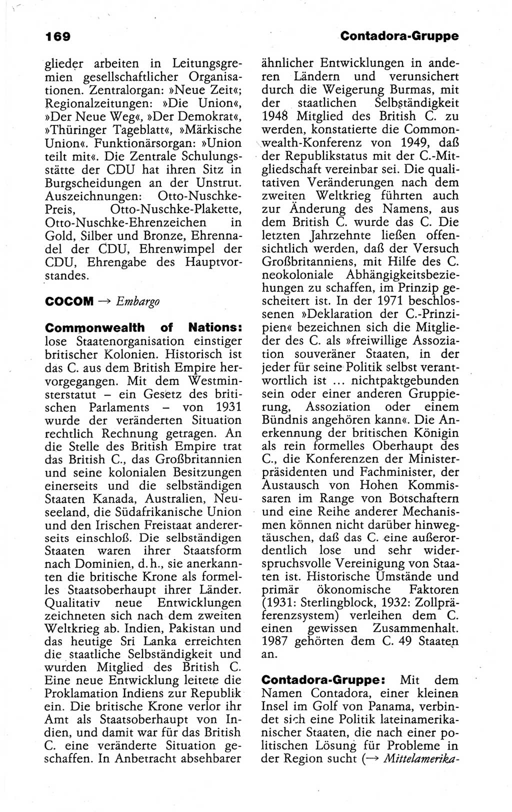 Kleines politisches Wörterbuch [Deutsche Demokratische Republik (DDR)] 1988, Seite 169 (Kl. pol. Wb. DDR 1988, S. 169)