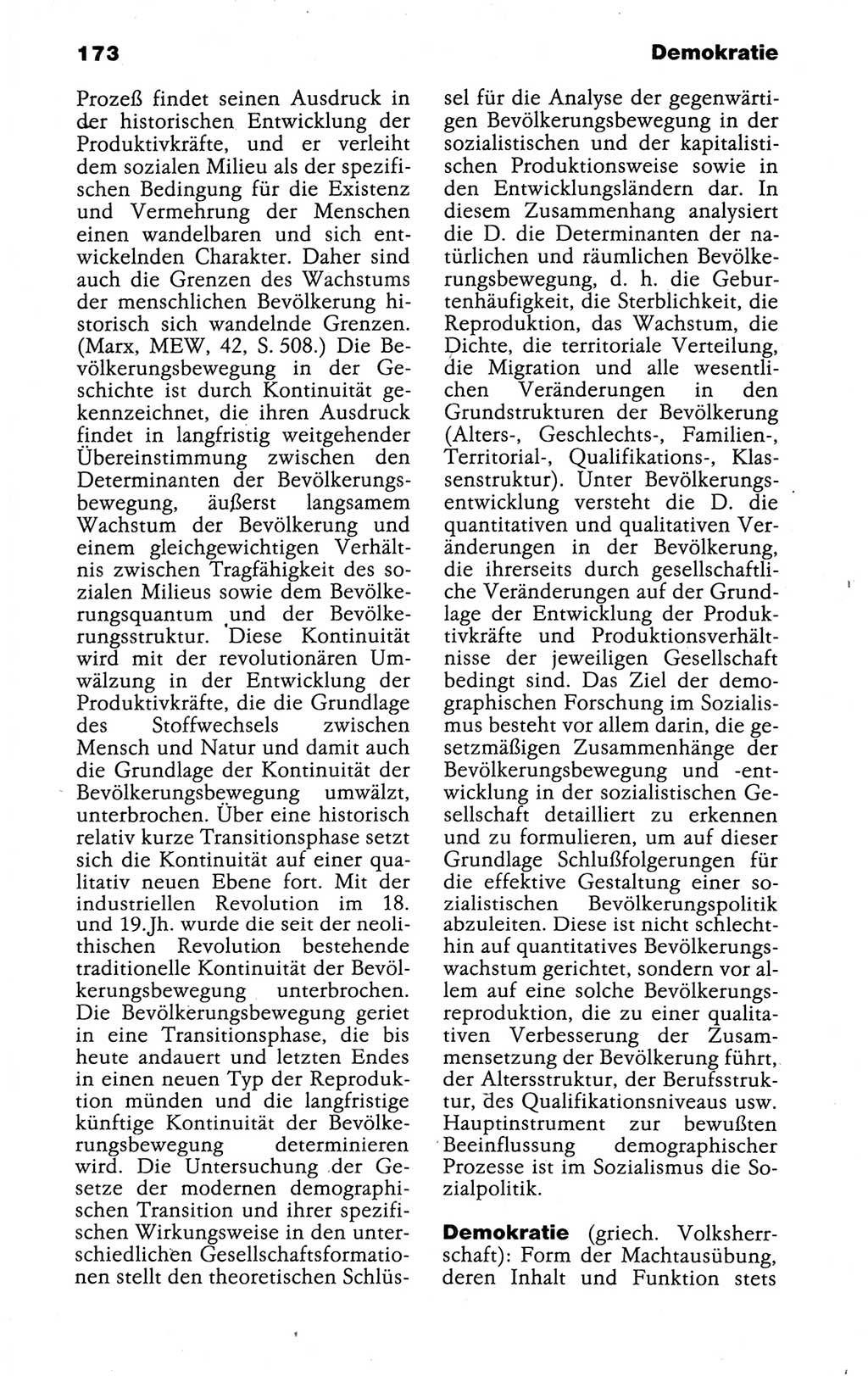 Kleines politisches Wörterbuch [Deutsche Demokratische Republik (DDR)] 1988, Seite 173 (Kl. pol. Wb. DDR 1988, S. 173)