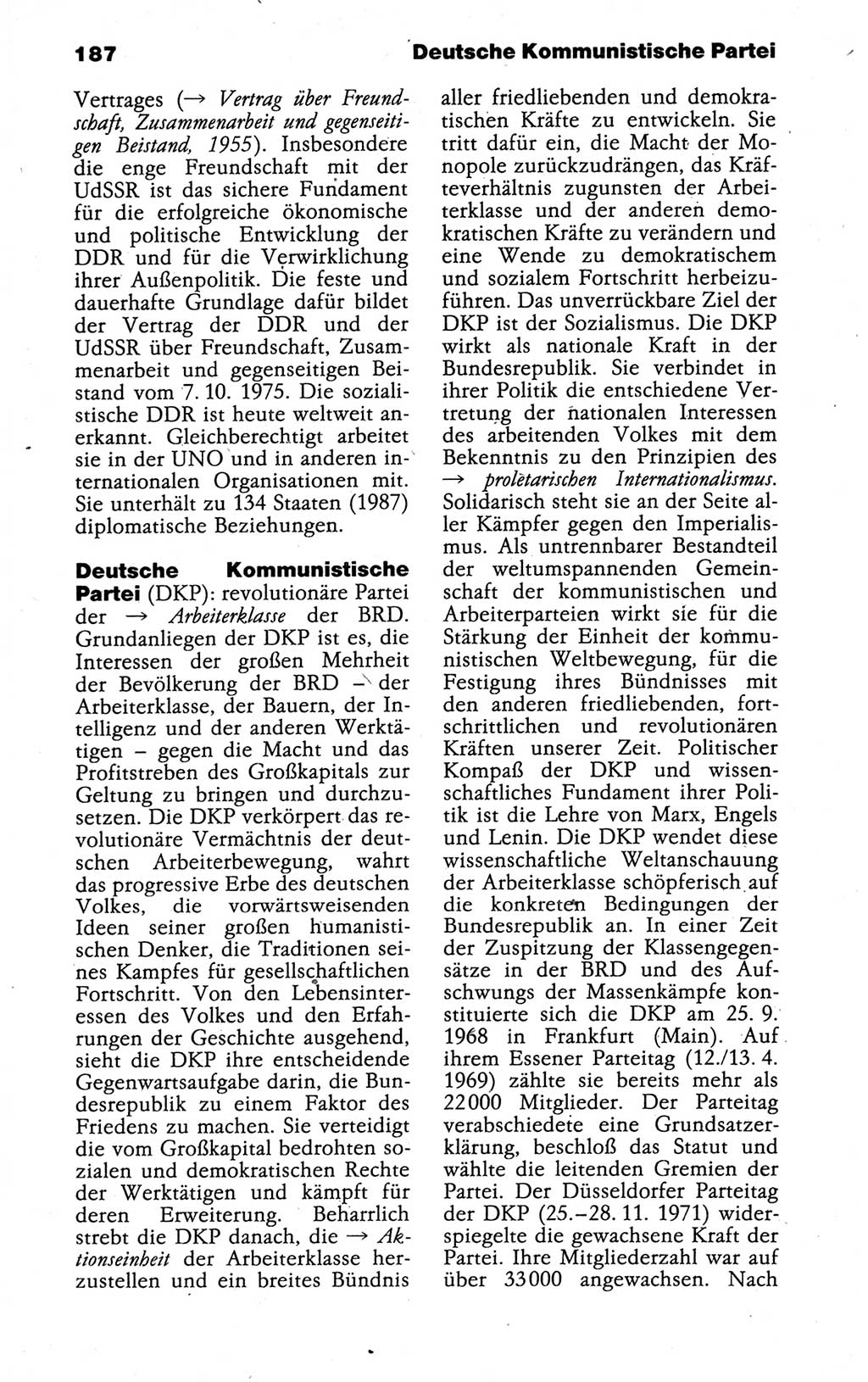 Kleines politisches Wörterbuch [Deutsche Demokratische Republik (DDR)] 1988, Seite 187 (Kl. pol. Wb. DDR 1988, S. 187)