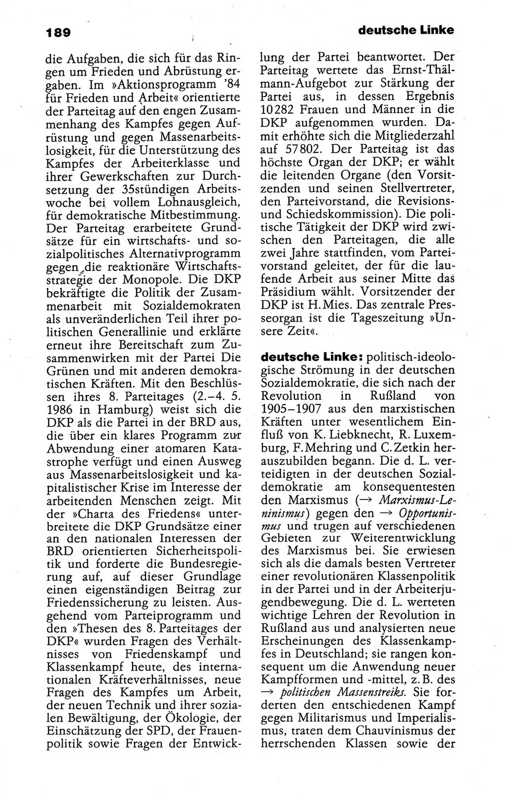 Kleines politisches Wörterbuch [Deutsche Demokratische Republik (DDR)] 1988, Seite 189 (Kl. pol. Wb. DDR 1988, S. 189)