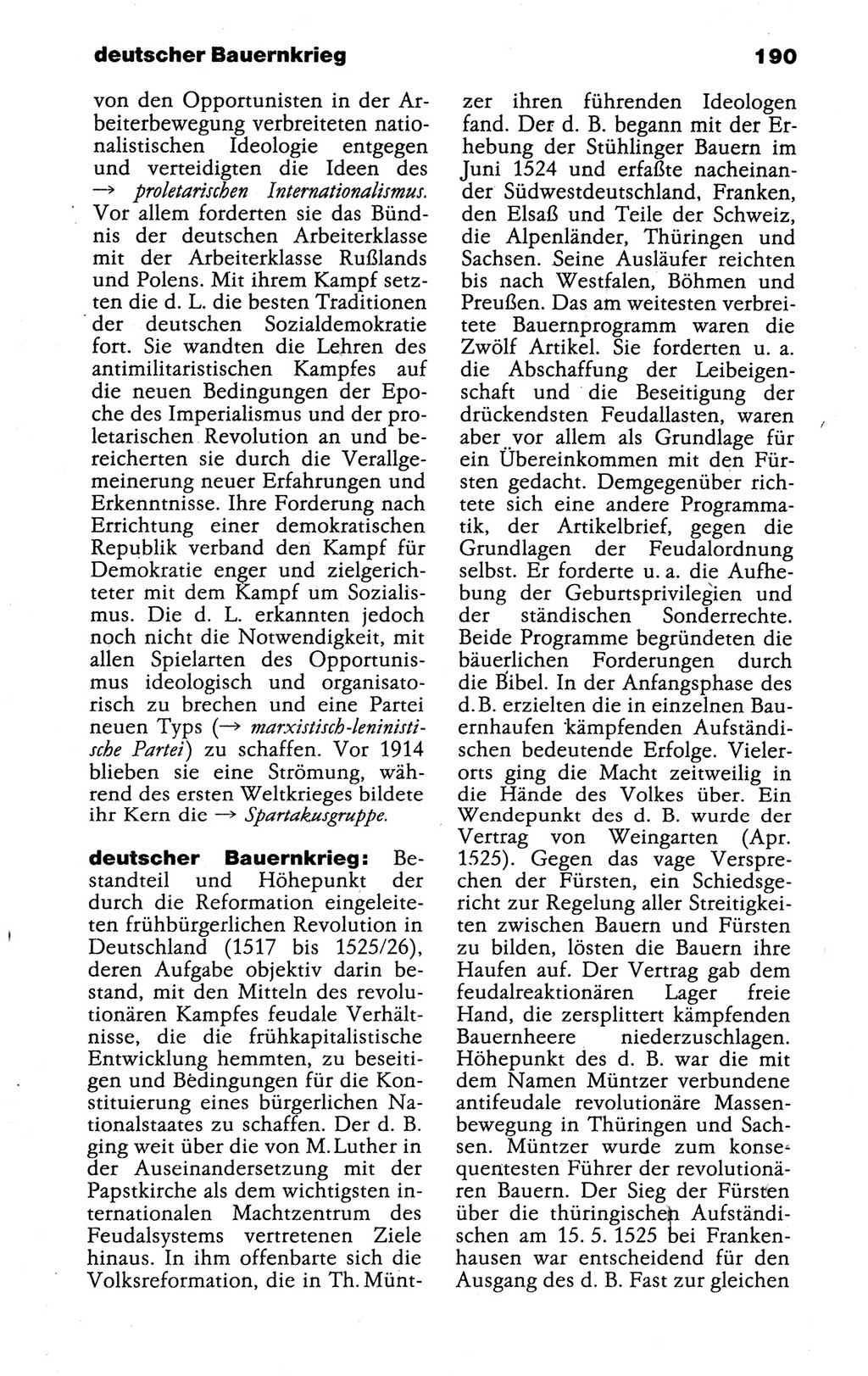 Kleines politisches Wörterbuch [Deutsche Demokratische Republik (DDR)] 1988, Seite 190 (Kl. pol. Wb. DDR 1988, S. 190)