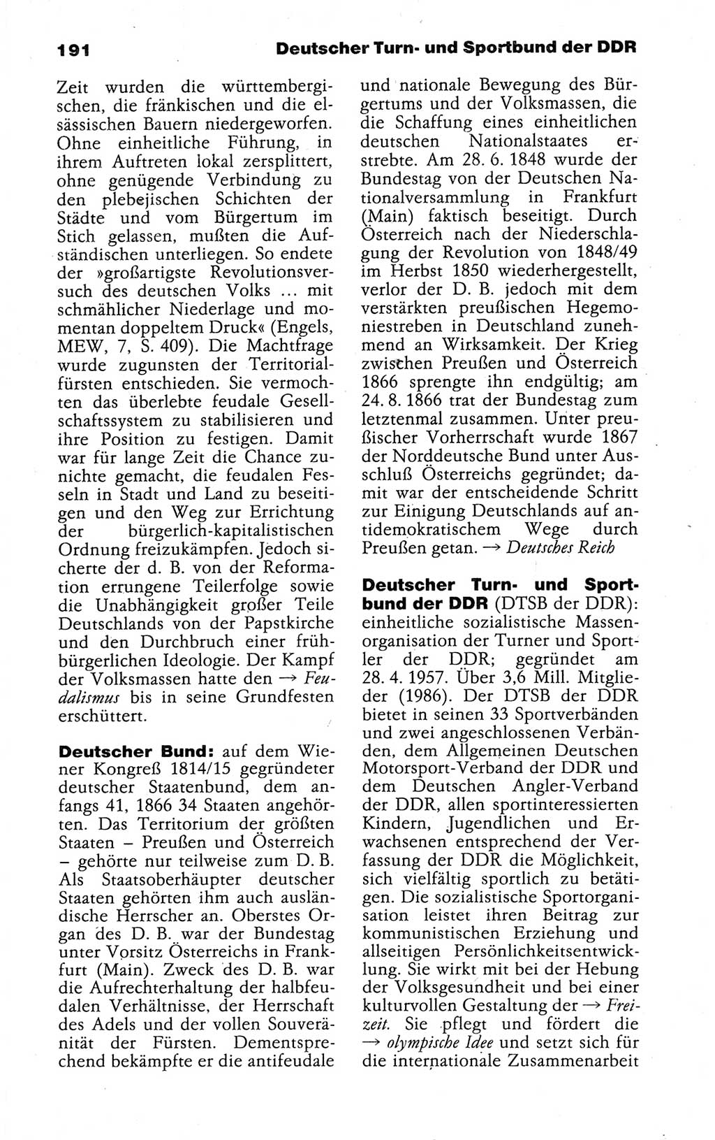 Kleines politisches Wörterbuch [Deutsche Demokratische Republik (DDR)] 1988, Seite 191 (Kl. pol. Wb. DDR 1988, S. 191)
