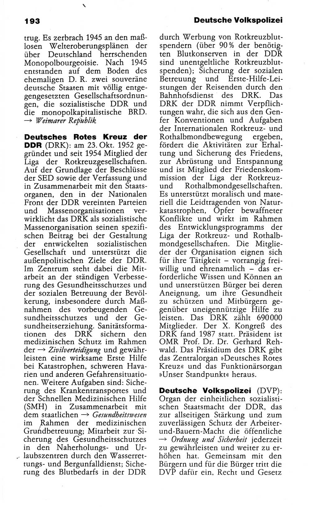 Kleines politisches Wörterbuch [Deutsche Demokratische Republik (DDR)] 1988, Seite 193 (Kl. pol. Wb. DDR 1988, S. 193)
