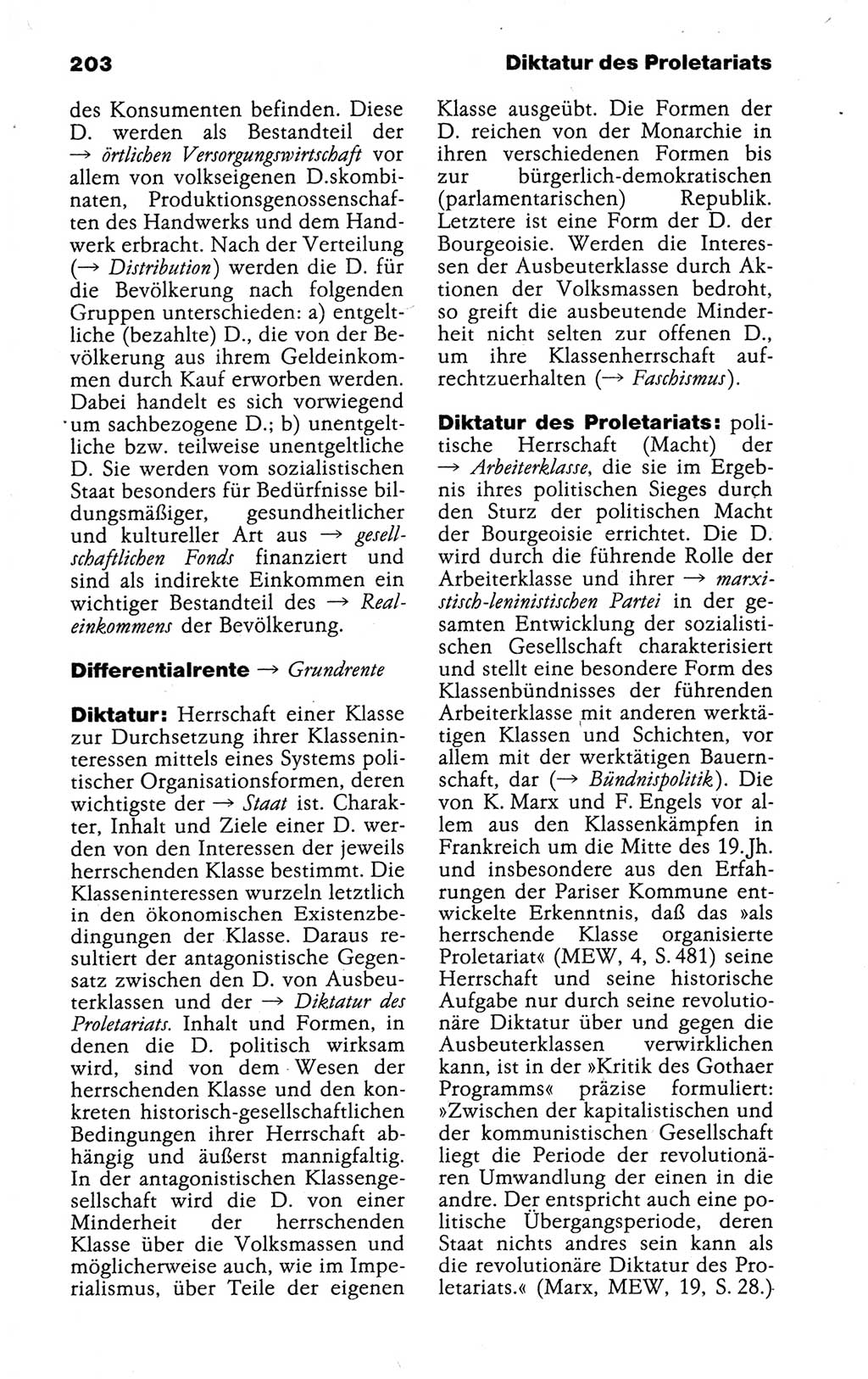 Kleines politisches Wörterbuch [Deutsche Demokratische Republik (DDR)] 1988, Seite 203 (Kl. pol. Wb. DDR 1988, S. 203)